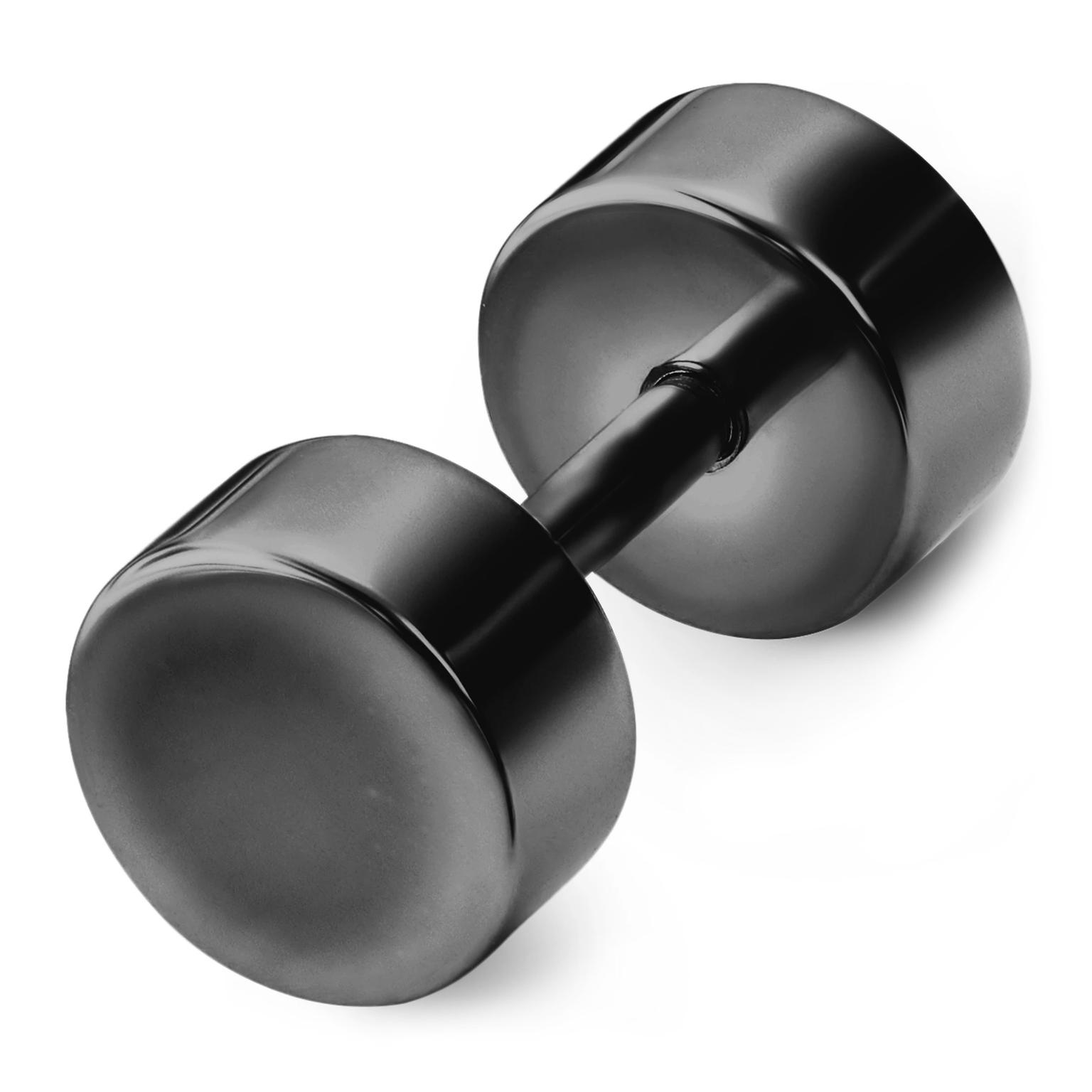 Pendiente de rosca negro de 6 mm Pendiente de rosca negro de 6 mm