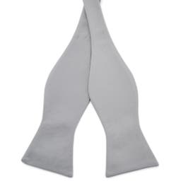 XL Light Grey Self-Tie Bow Tie