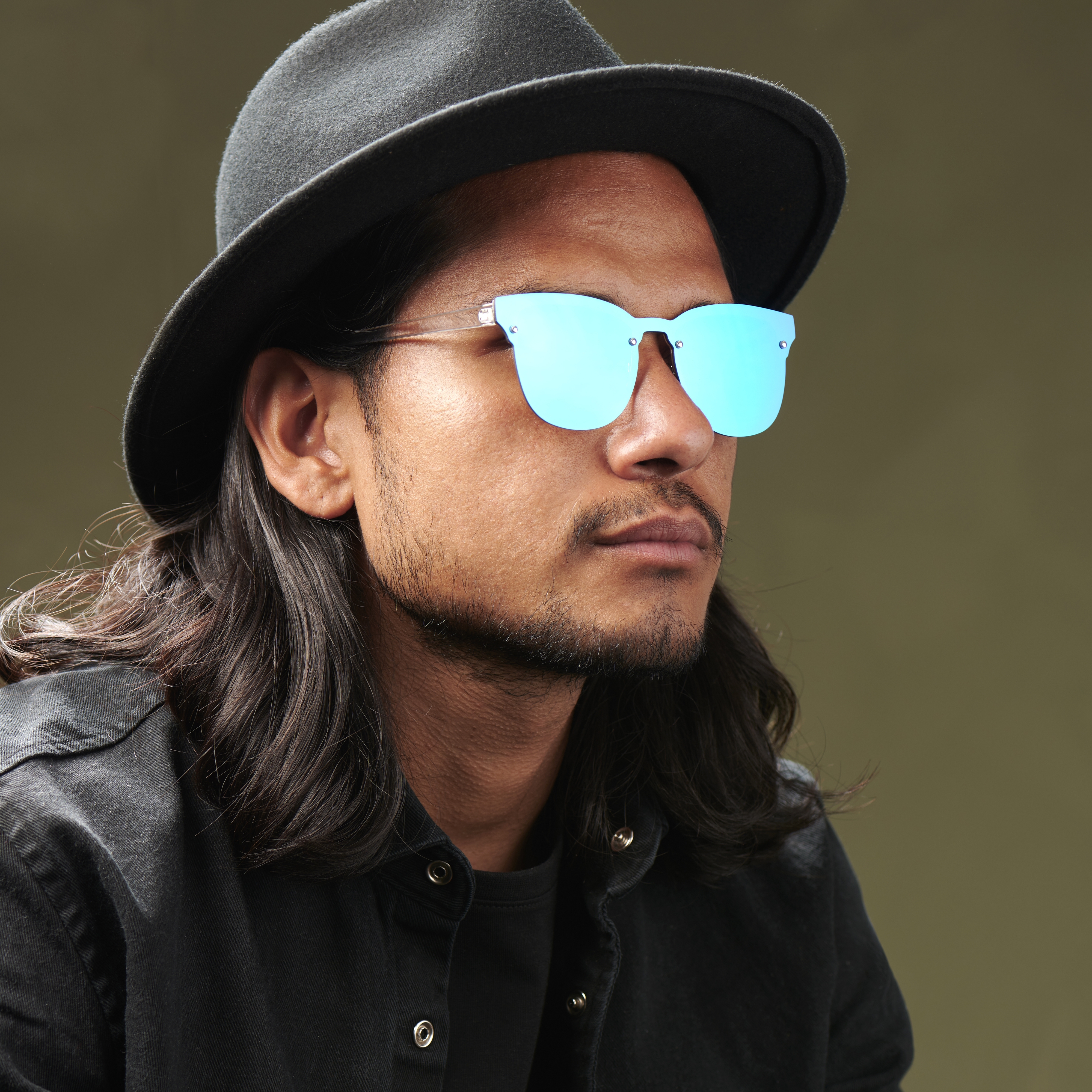 Solglasögon med Isblå Spegelglas - 4