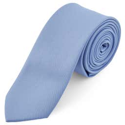Babyblaue Basic Krawatte 6 cm