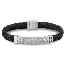 Silver leather bracelets