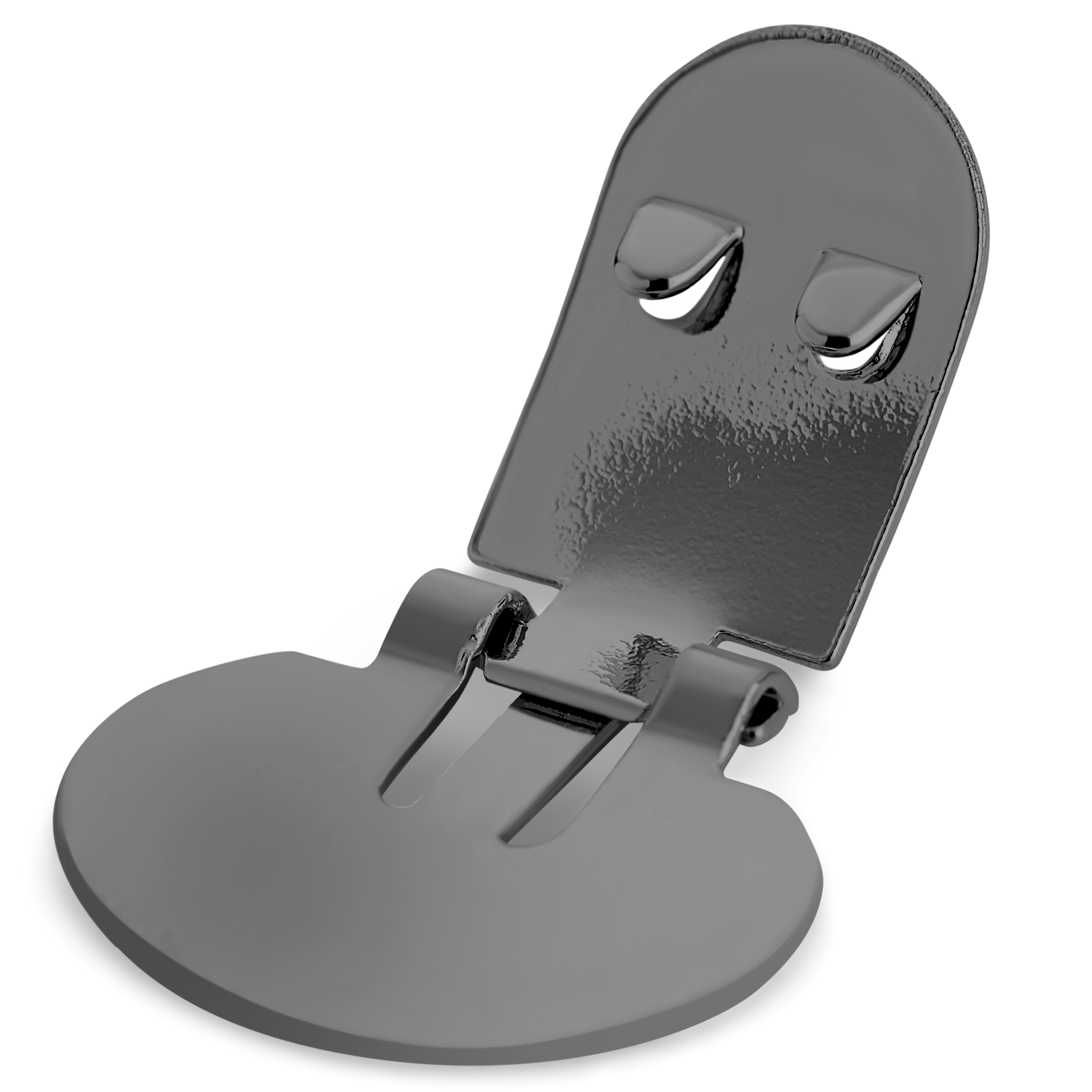 Gunmetal sort usynlig magnetisk slipsklips - 4