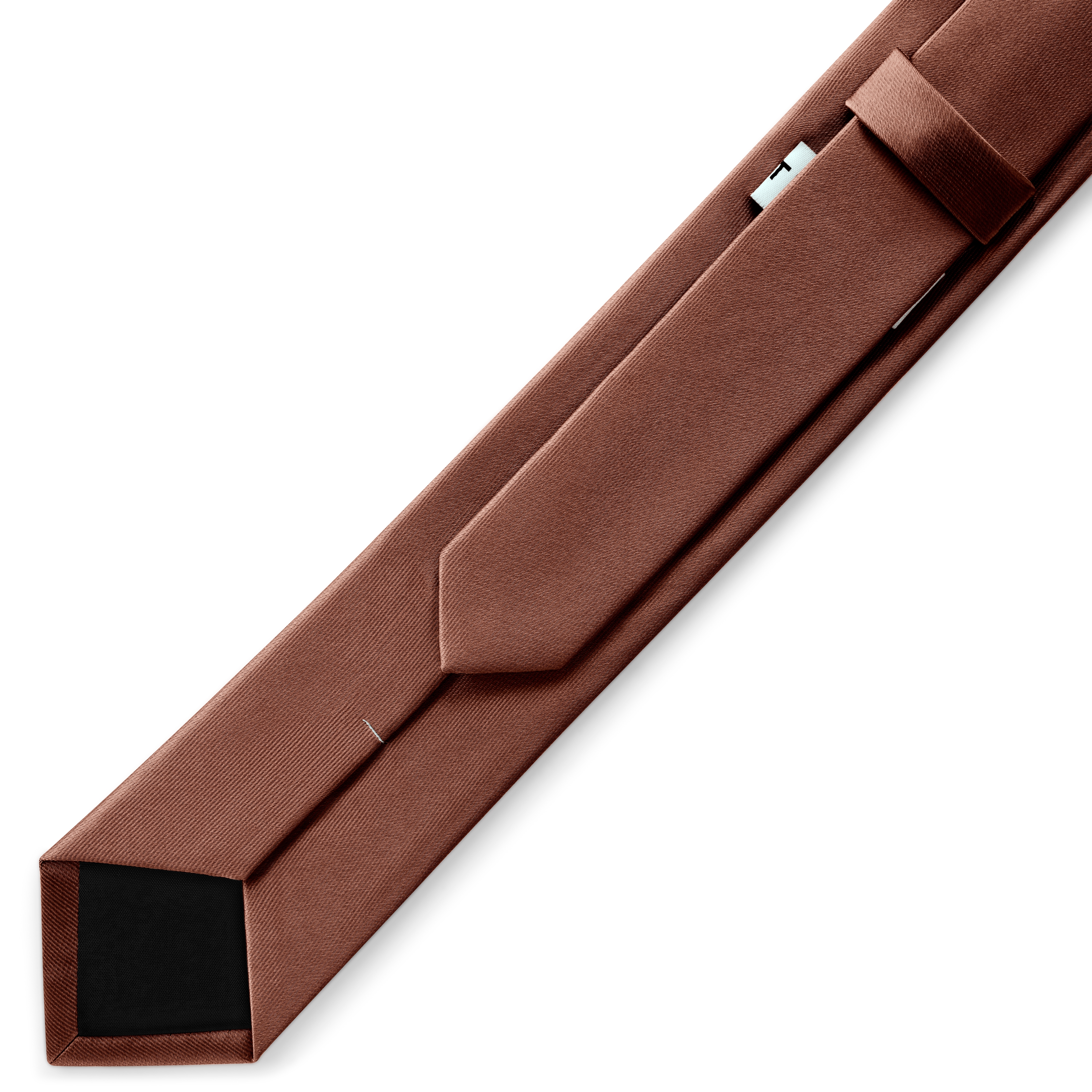 Ръждивокафява тясна сатенена вратовръзка 6 см - 3