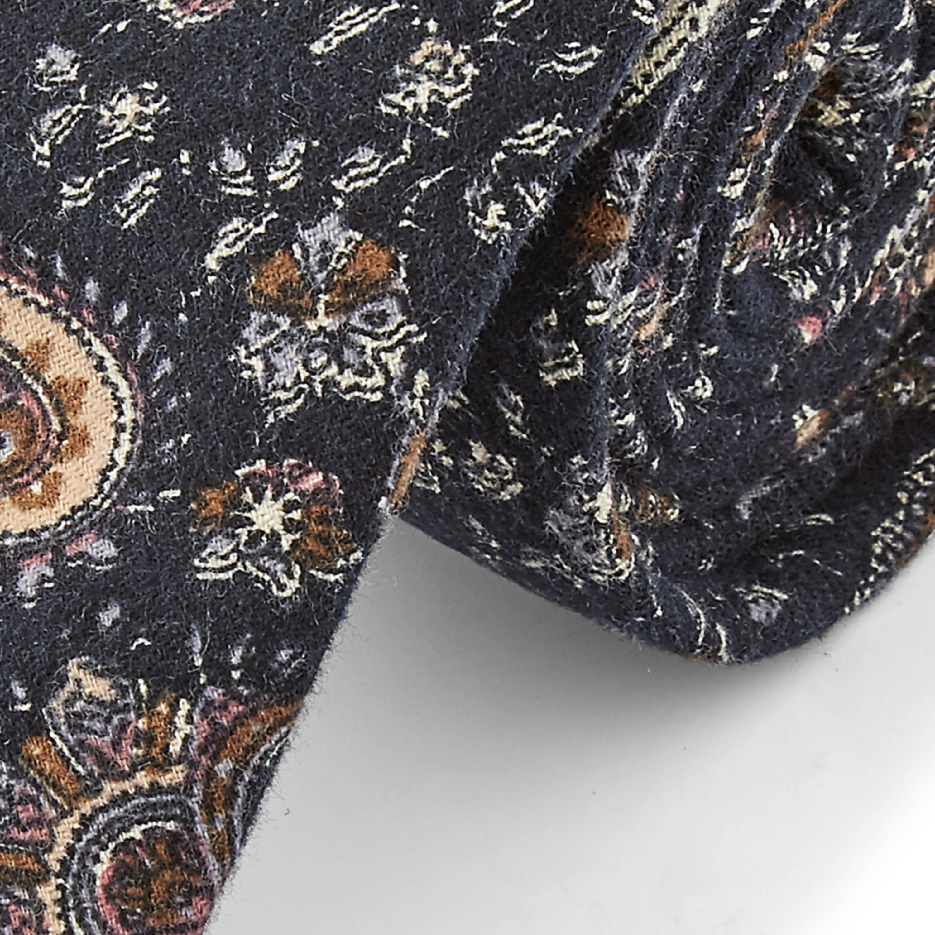 Svart Paisleymönstrad Slips - 2