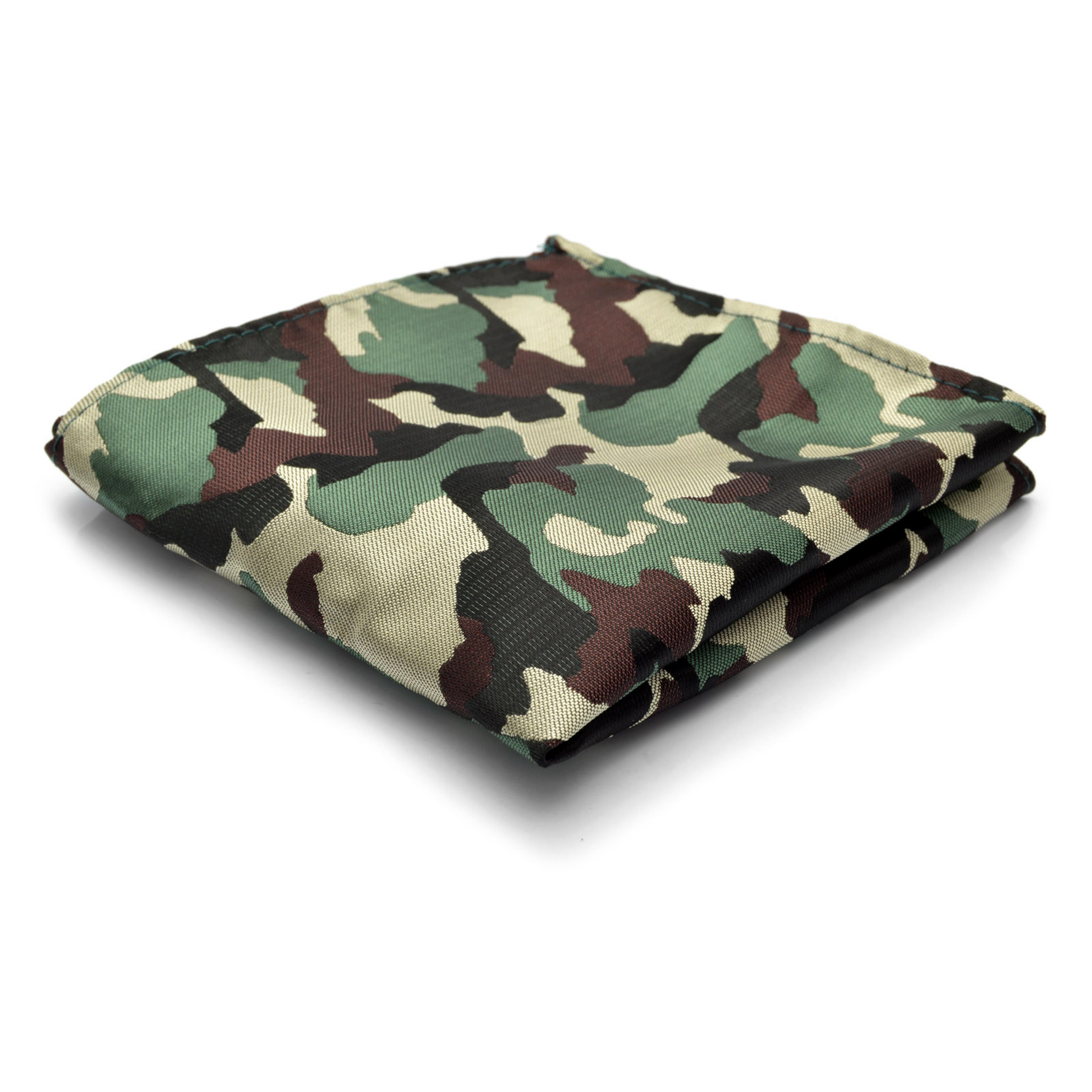 Green & Brown Camouflage Cotton Pocket Square