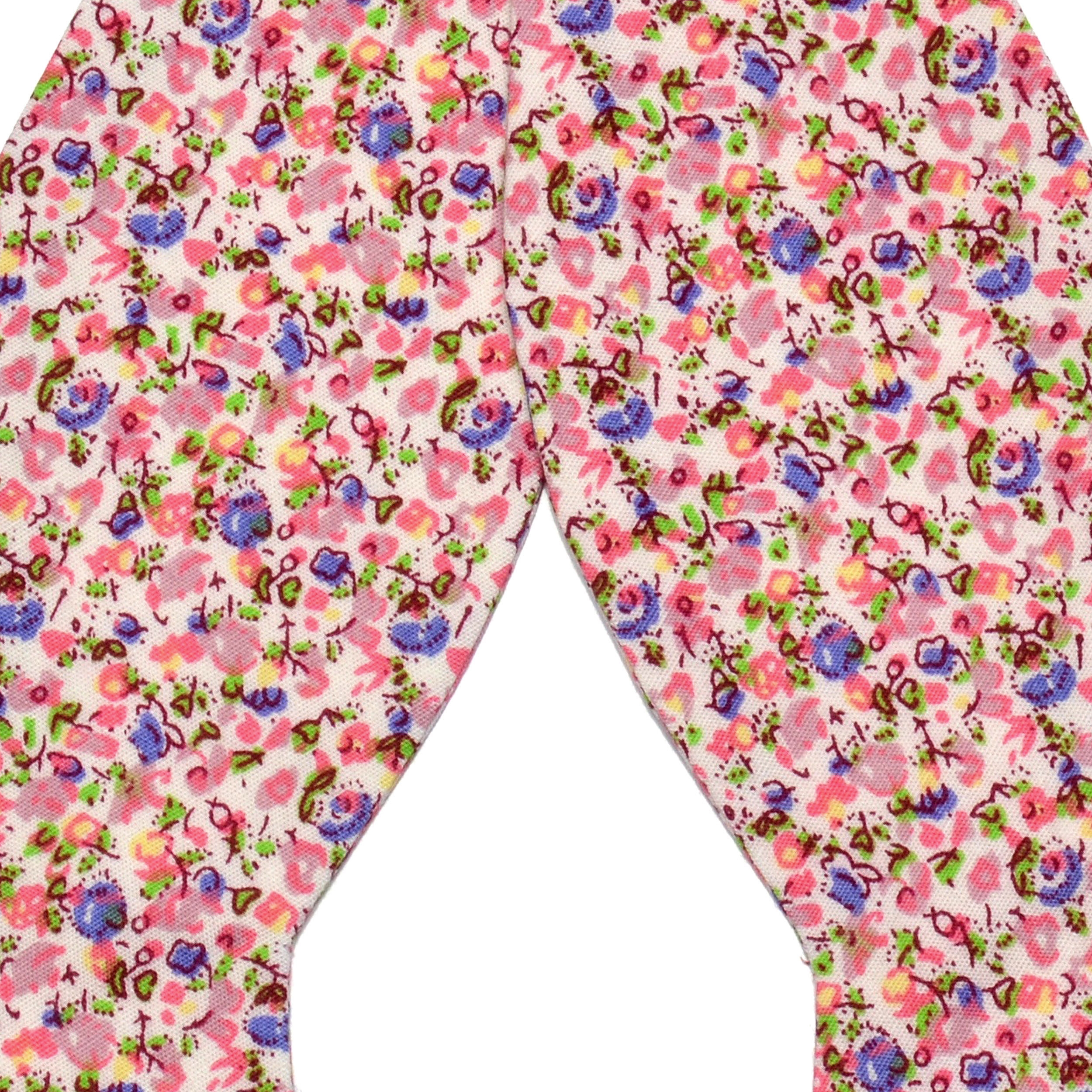 Pink & Blue Abstract Cotton Self-Tie Bow Tie - 2