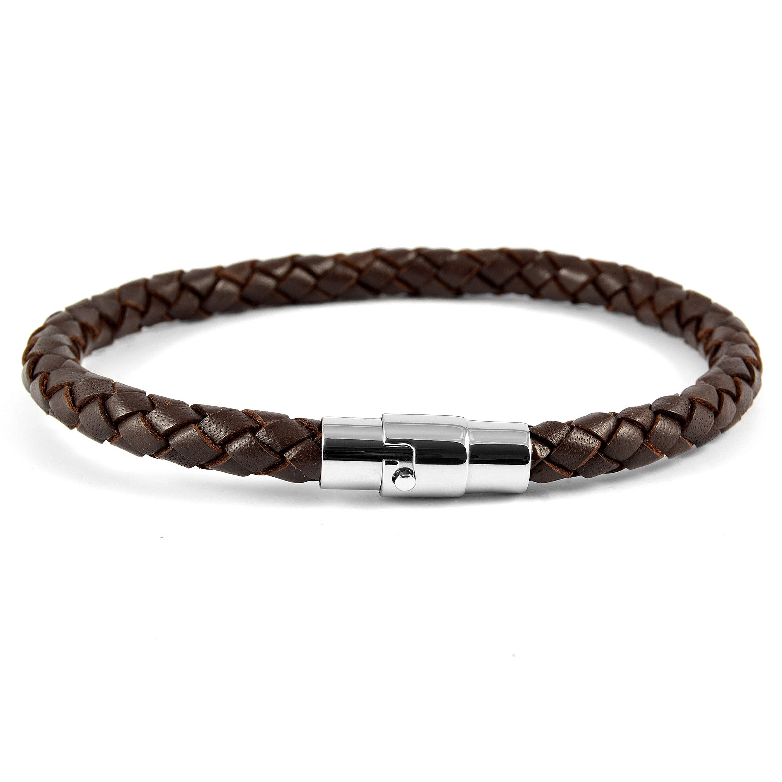 6 mm Brunt Bolo Läderarmband - 2