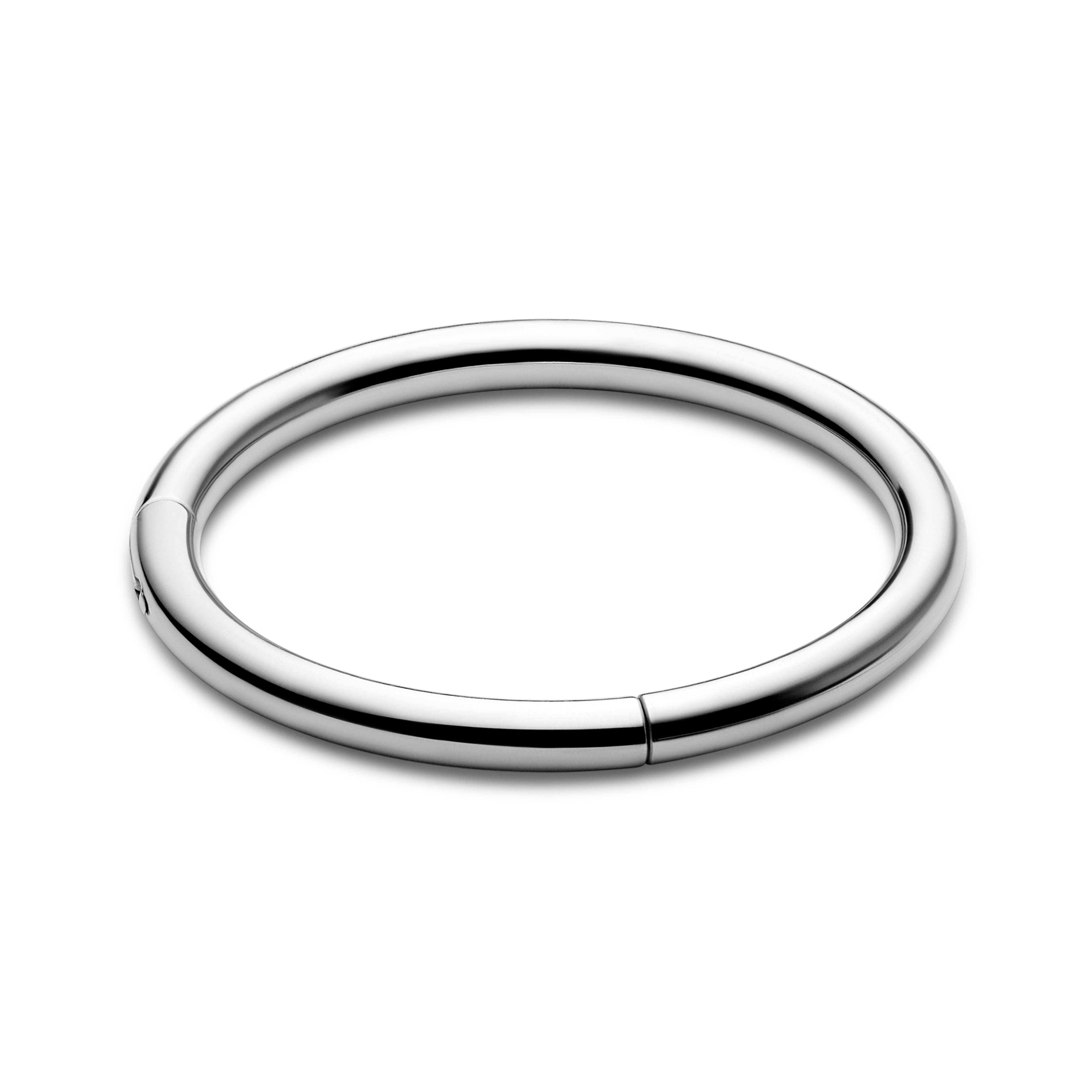 Сребрист стоманен пръстен за пиърсинг 8 мм