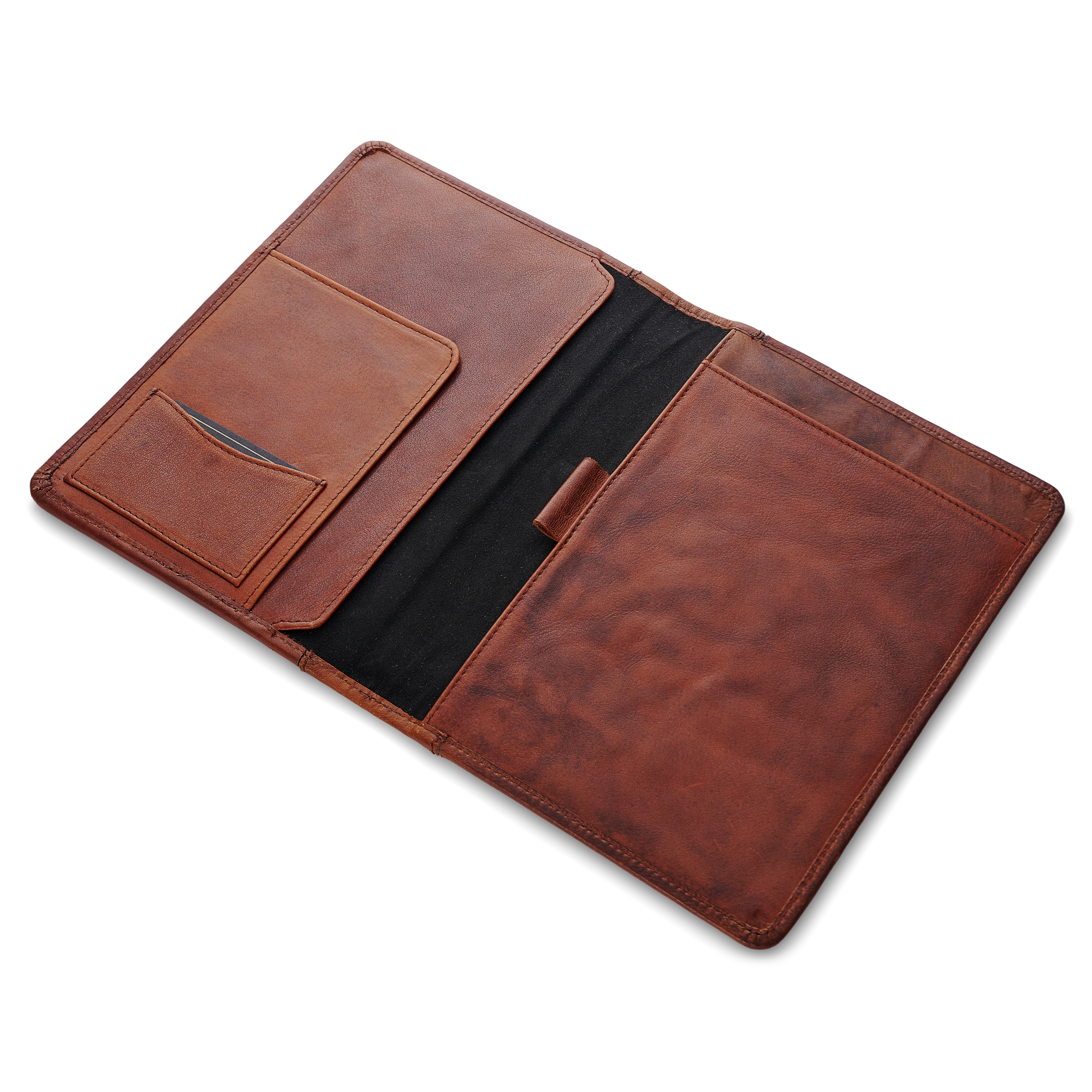 Tan Refillable Buffalo Leather Notebook & Journal Cover - 4