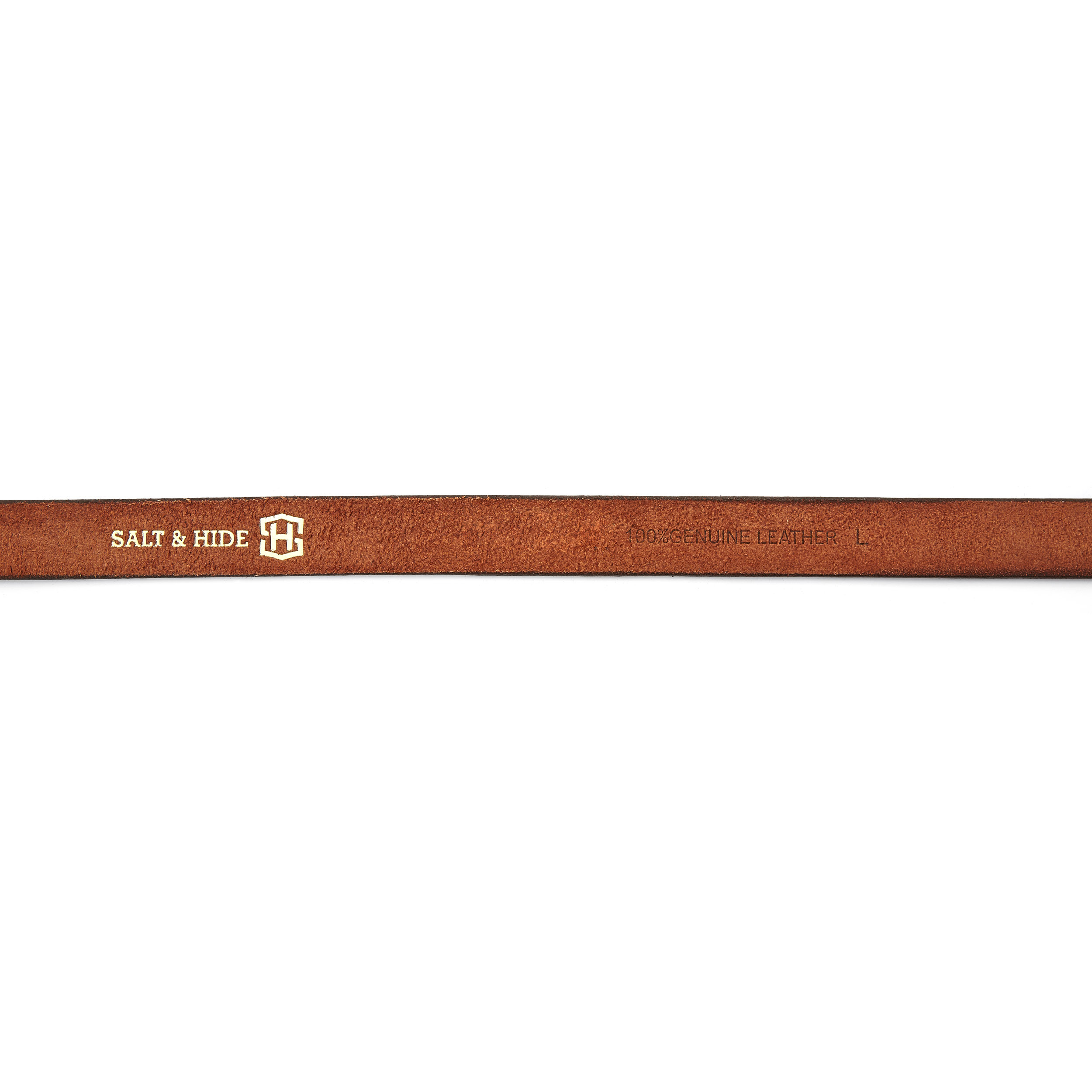 Smalt Mahognybrun Rawhide Läderbälte - 3