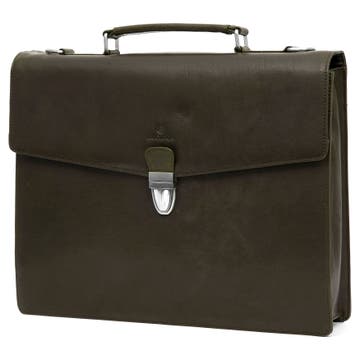 Montreal Olive Leather Satchel