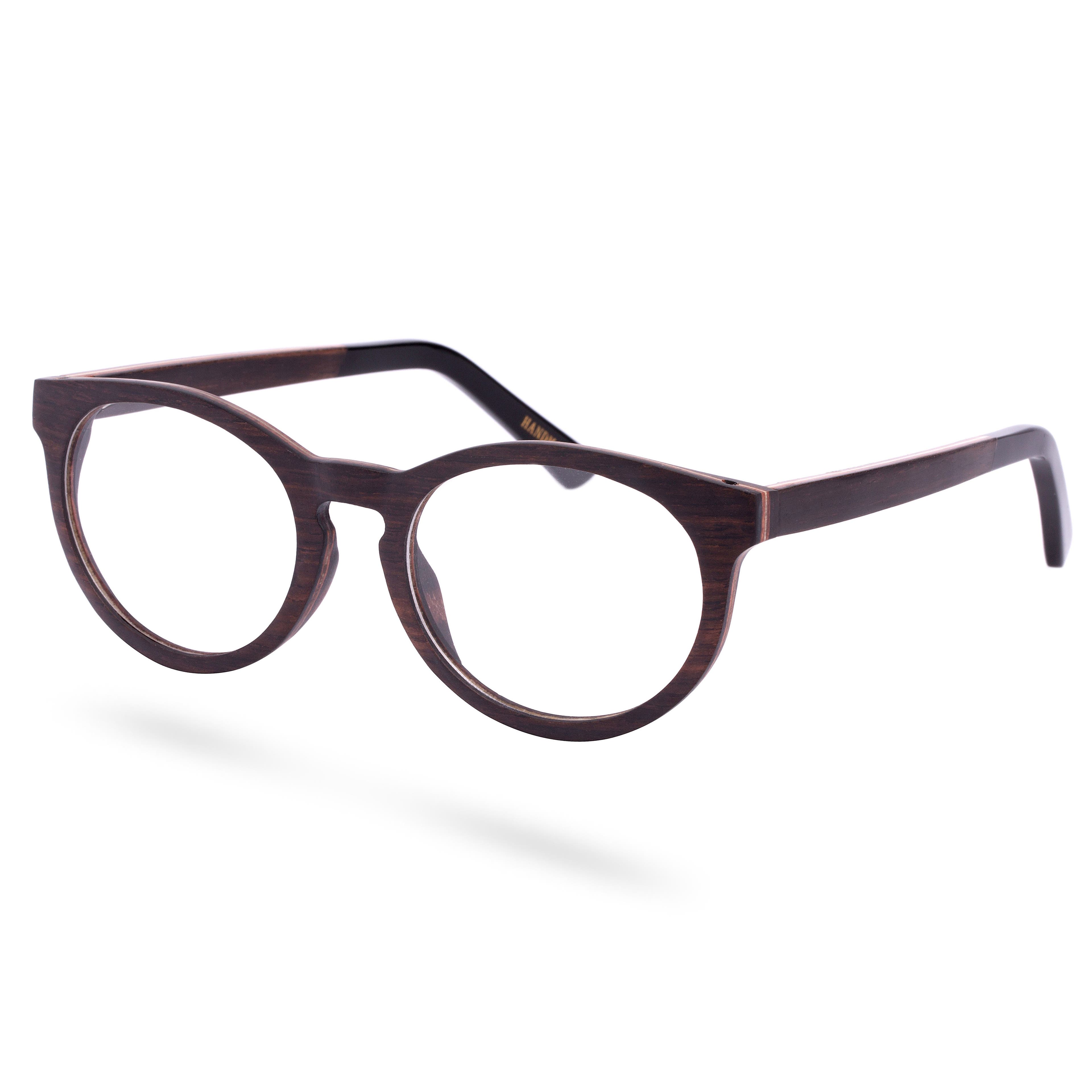 Ebenholz Brille Mit Transparenten Brillengläsern