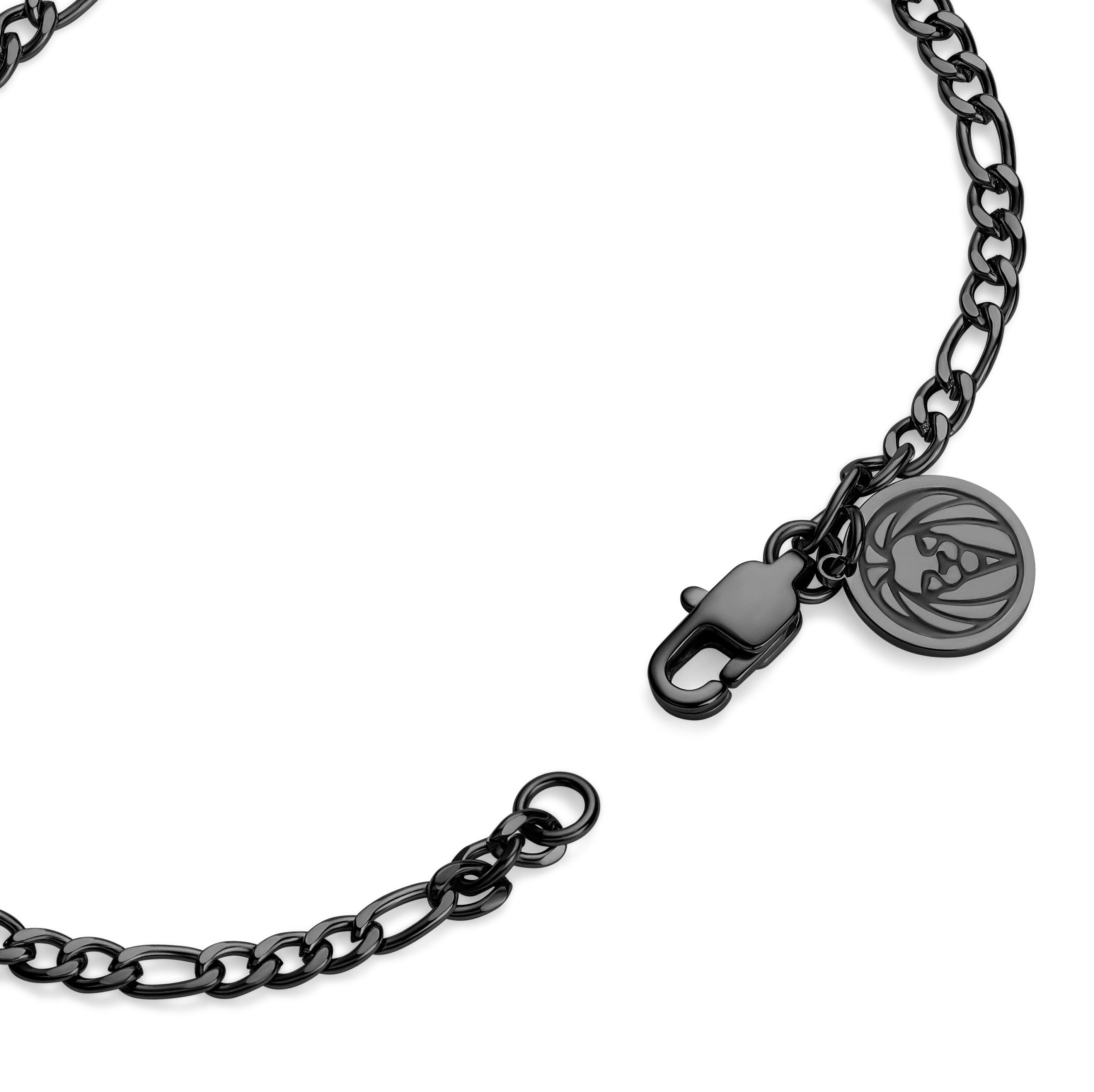 Essentials | Bracciale a catena Figaro da 2 mm nero canna di fucile - 3