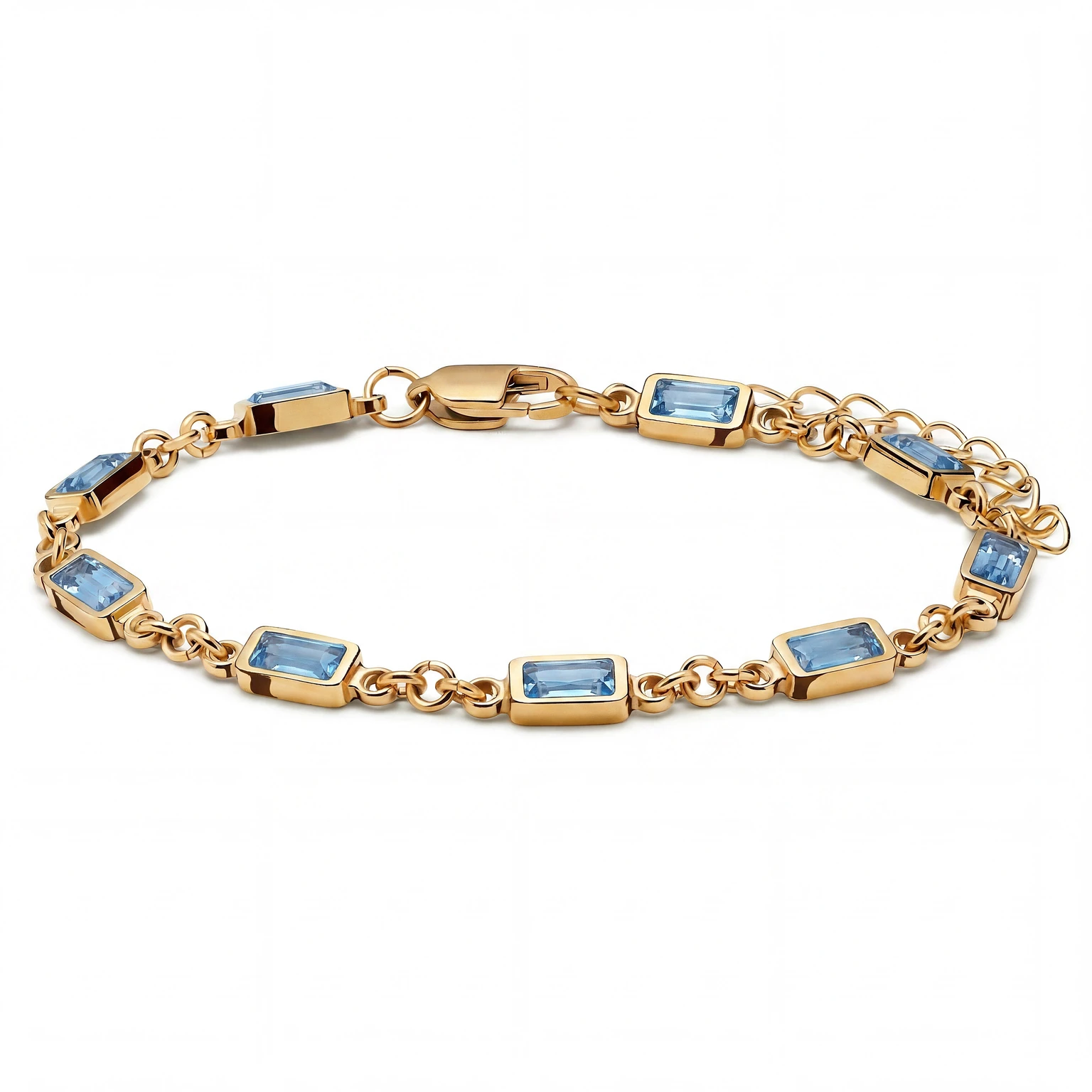 Prism | Mørkeblått gulltonet armbånd med krystallglass Prism | Mørkeblått gulltonet armbånd med krystallglass