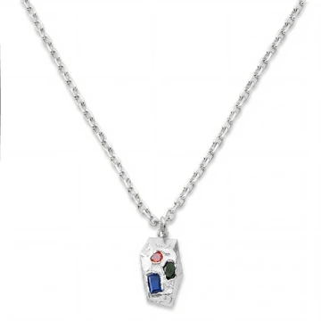 Hidden Gem | Phoenix mozaïekketting van 925 sterling zilver Hidden Gem | Phoenix mozaïekketting van 925 sterling zilver