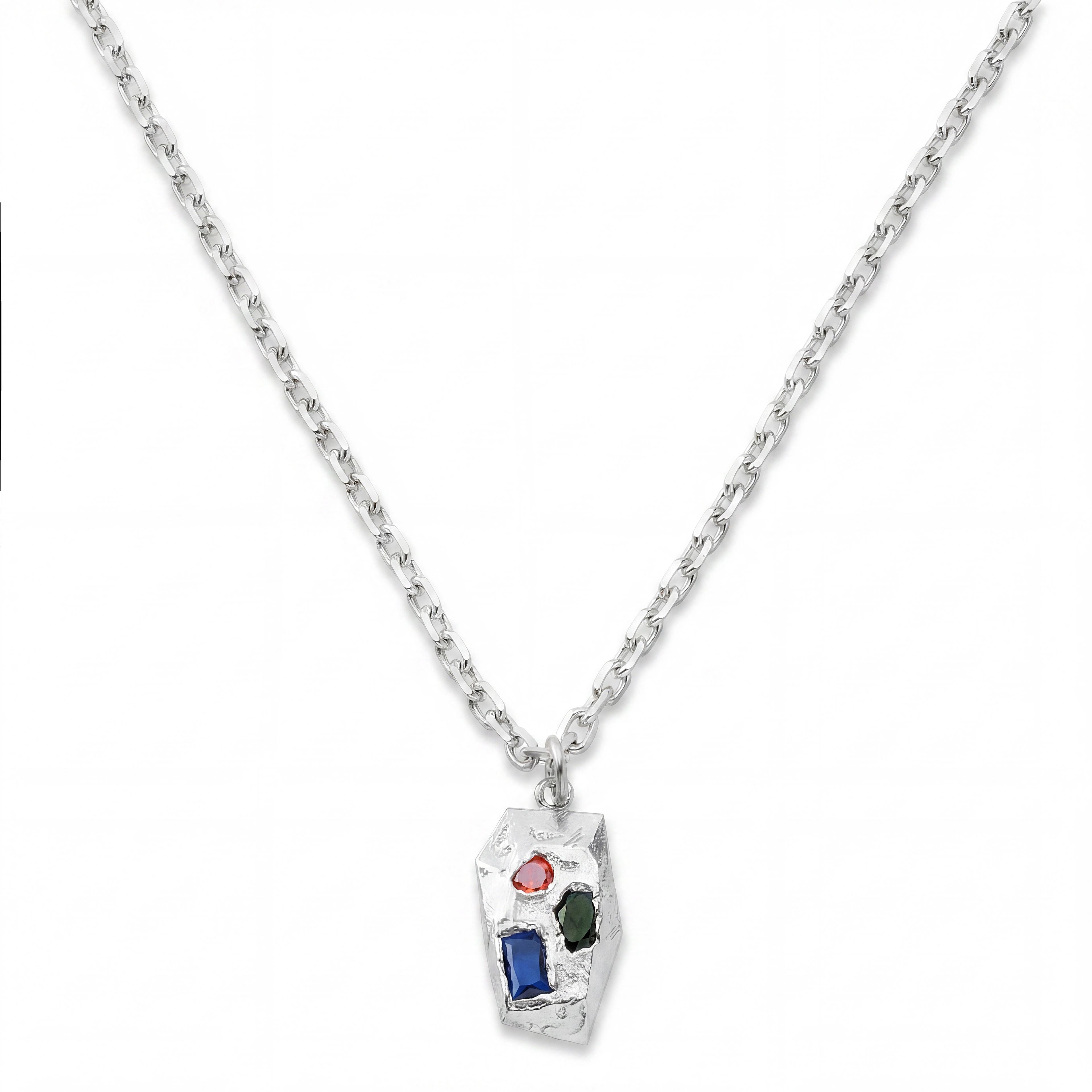 Hidden Gem | Phoenix Collier mosaïque en argent sterling 925 Hidden Gem | Phoenix Collier mosaïque en argent sterling 925