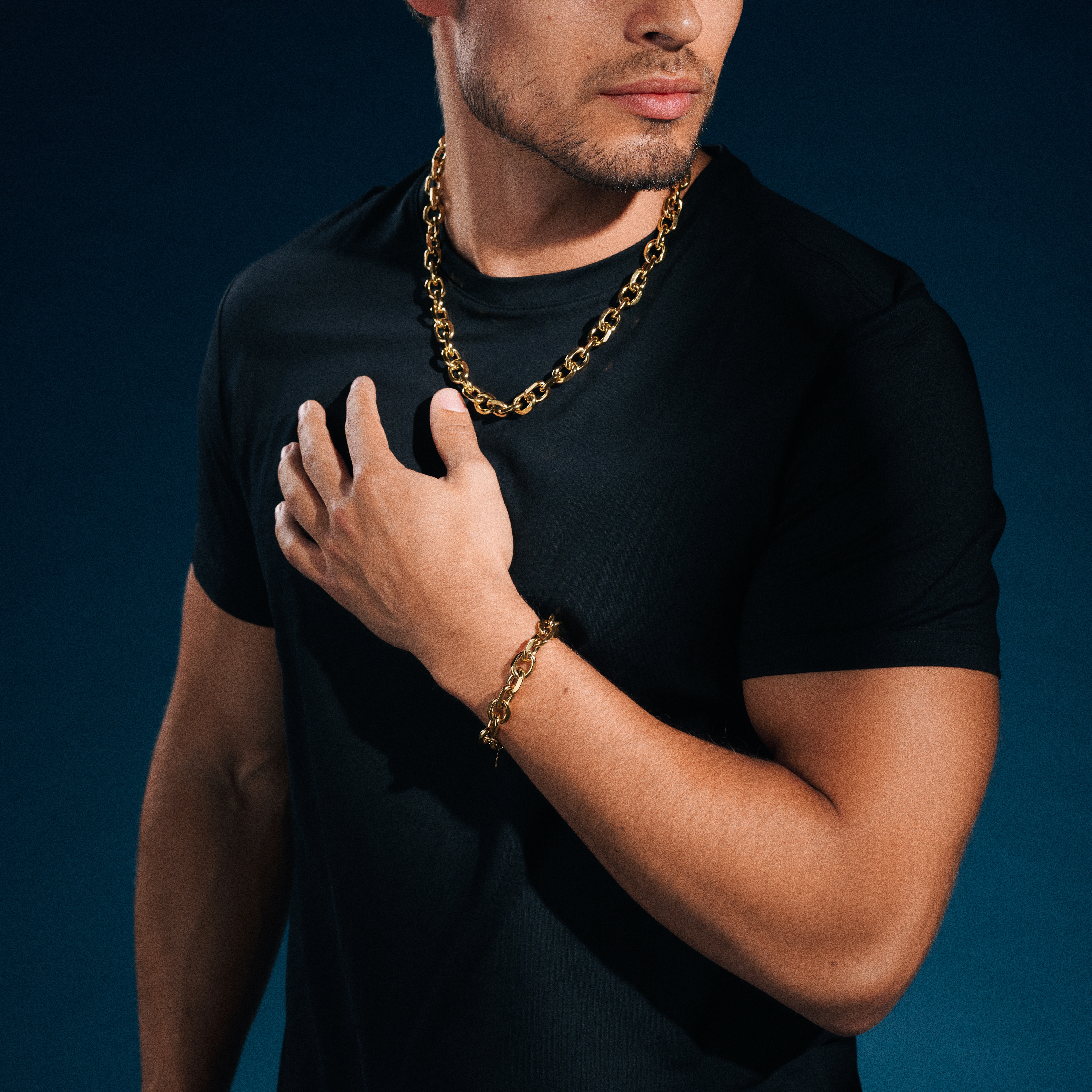 Essentials | 12 mm Gold-Tone Cable Chain Necklace - 2