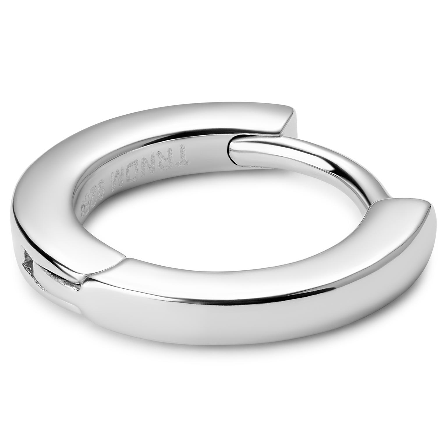 Huggie | Dünner 6 mm 925er Sterlingsilber-Ohrring mit flachem Reif Huggie | Dünner 6 mm 925er Sterlingsilber-Ohrring mit flachem Reif