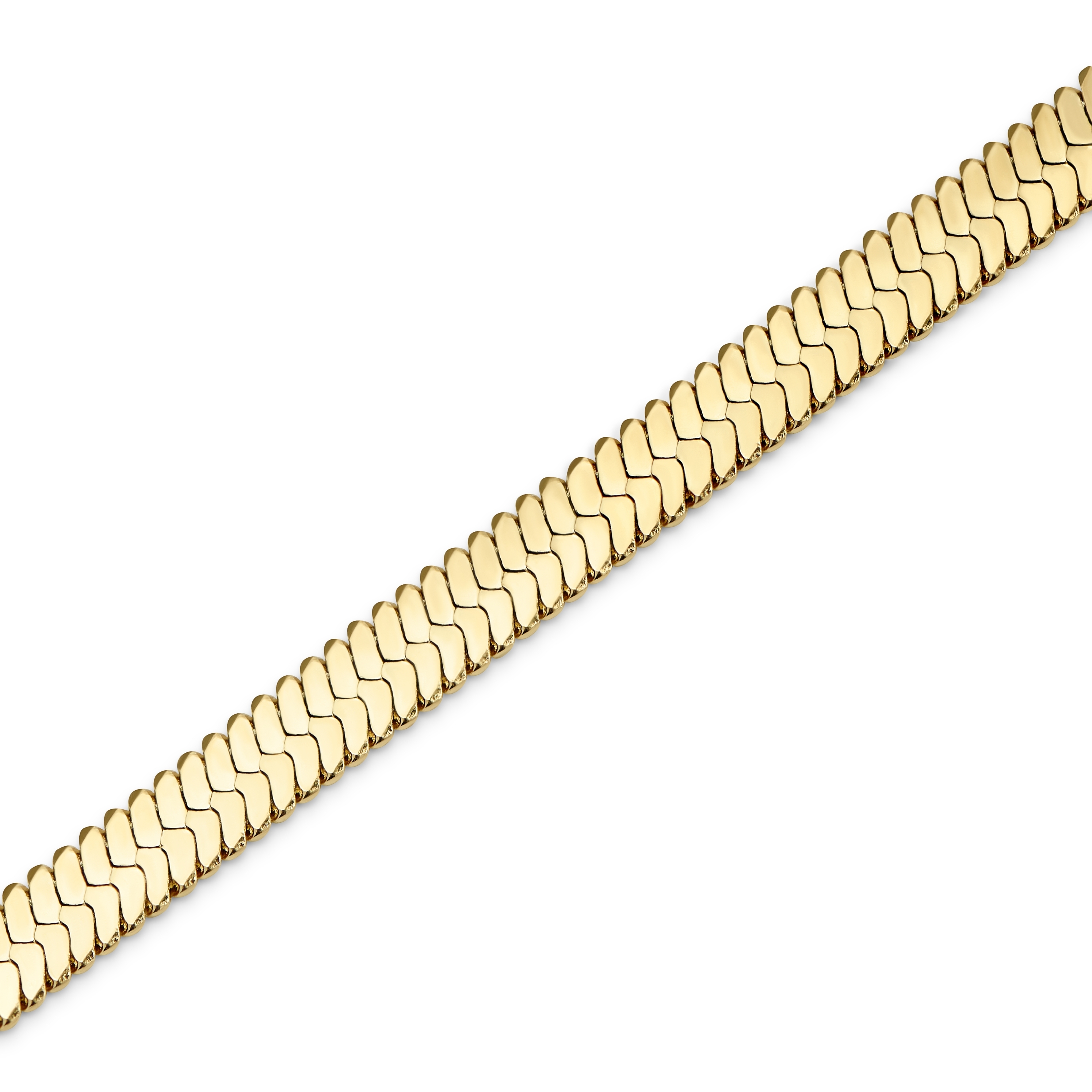 Essentials | 5 mm goldfarbenes Fischgrätenketten-Armband - 4
