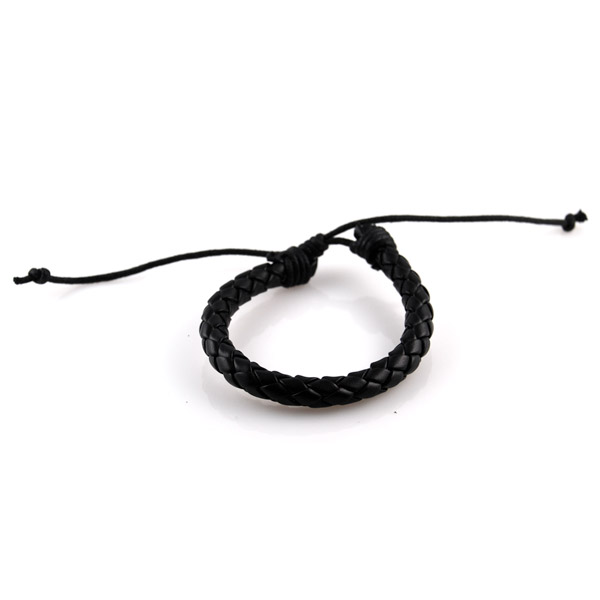 Sort Flettet Snorarmbånd - 3