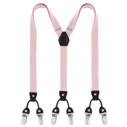 Slim Pink Clip-On Suspenders