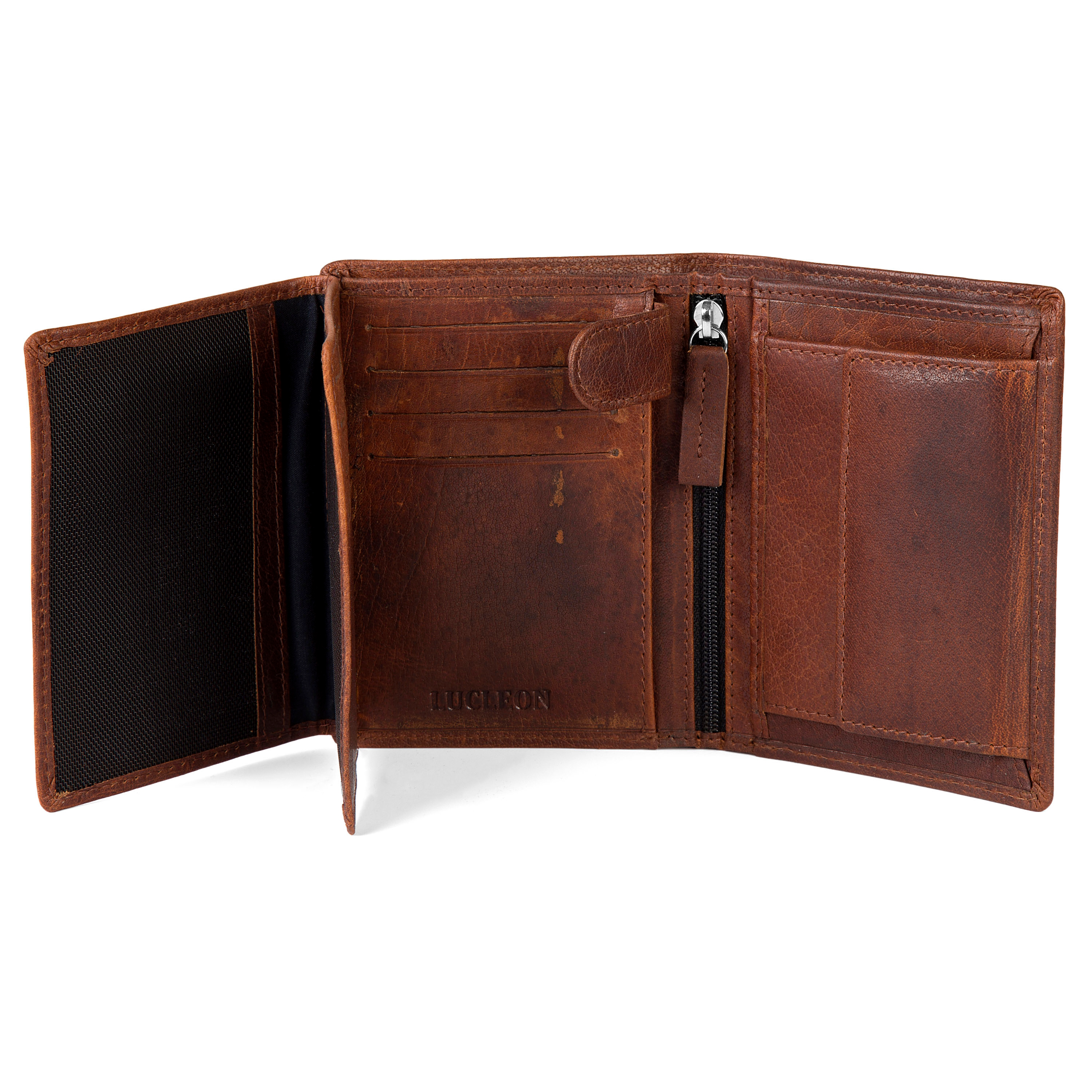 Montreal Vintage Tan RFID Lederen Portemonnee - 4