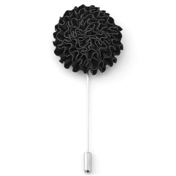 Black Dandelion Lapel Pin