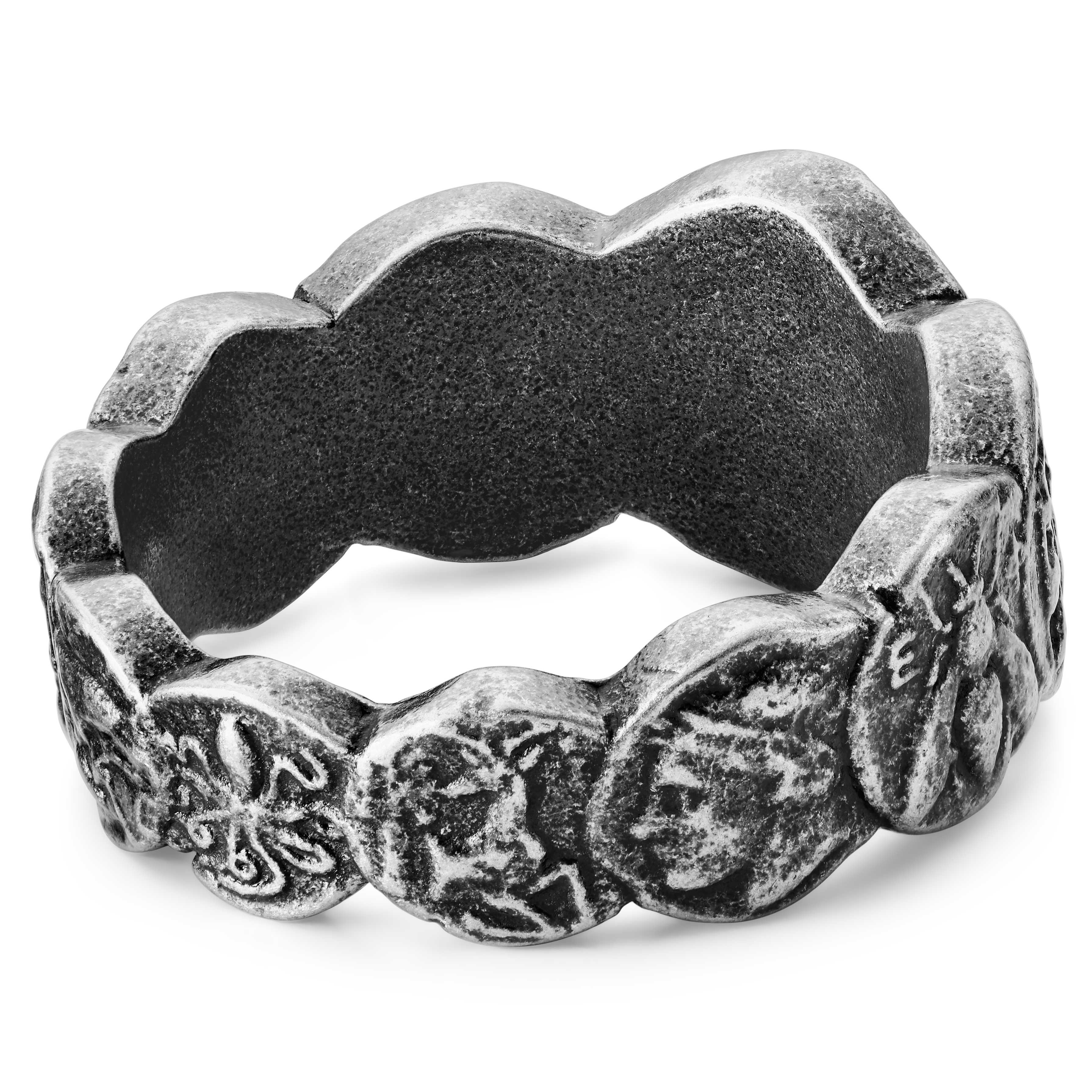 Obelius | Vintage Silver-tone Coin Ring - 3