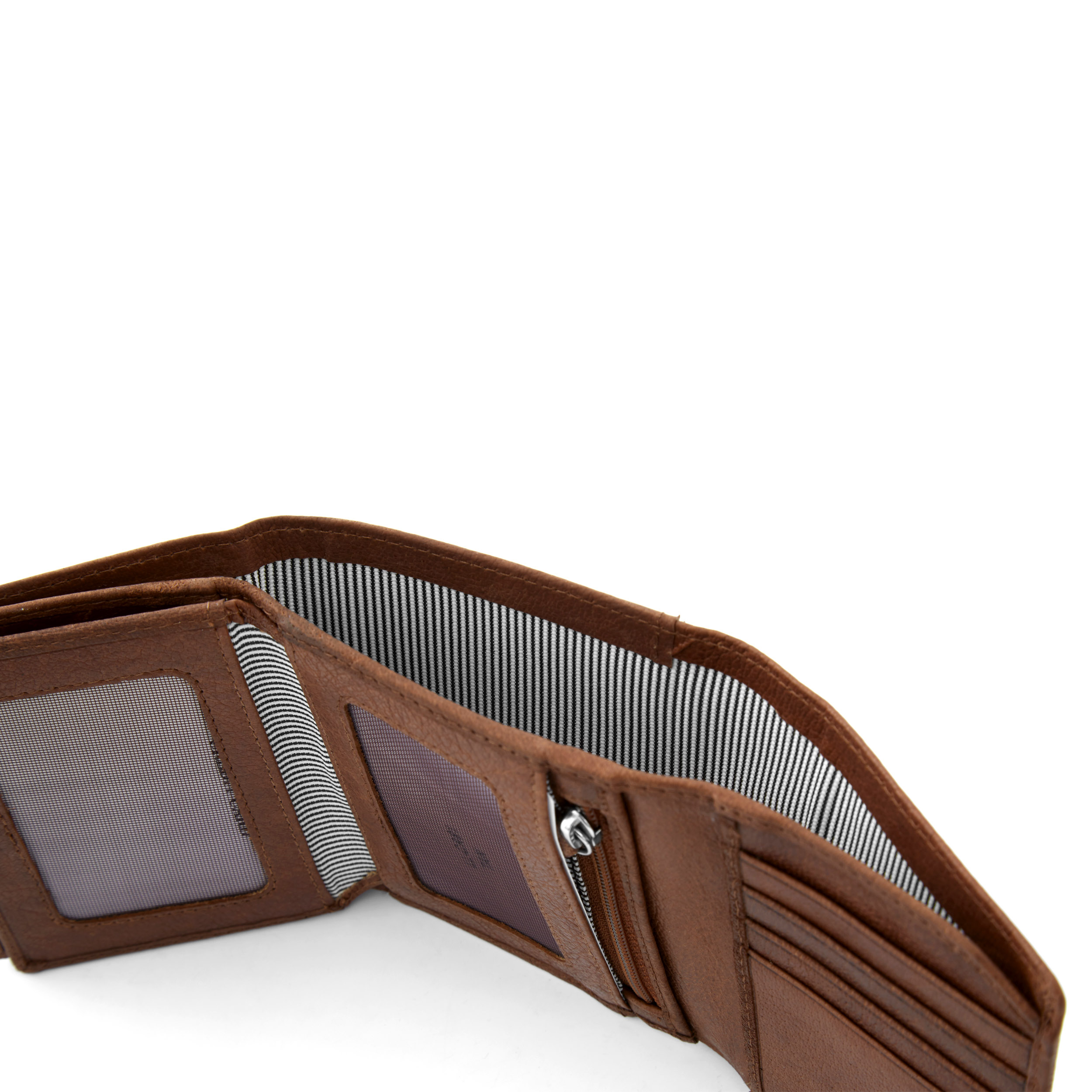 Portefeuille en cuir pliant ocre California - 6