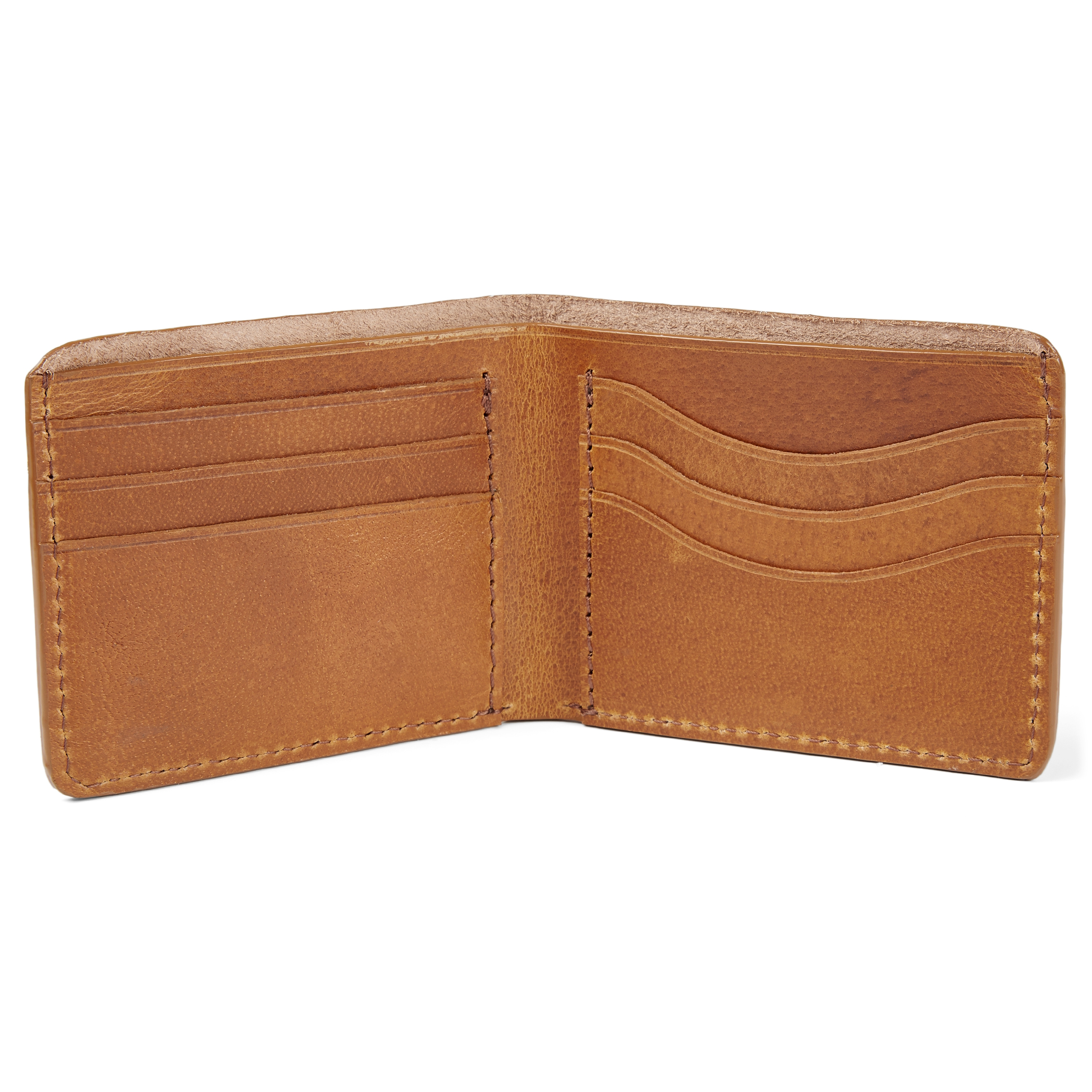 Tarjetero de cuero auténtico canela - 2
