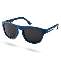 Thea | Azure Blue & Black Polarised Folding Sunglasses