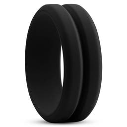 Čierny silikónový prsteň