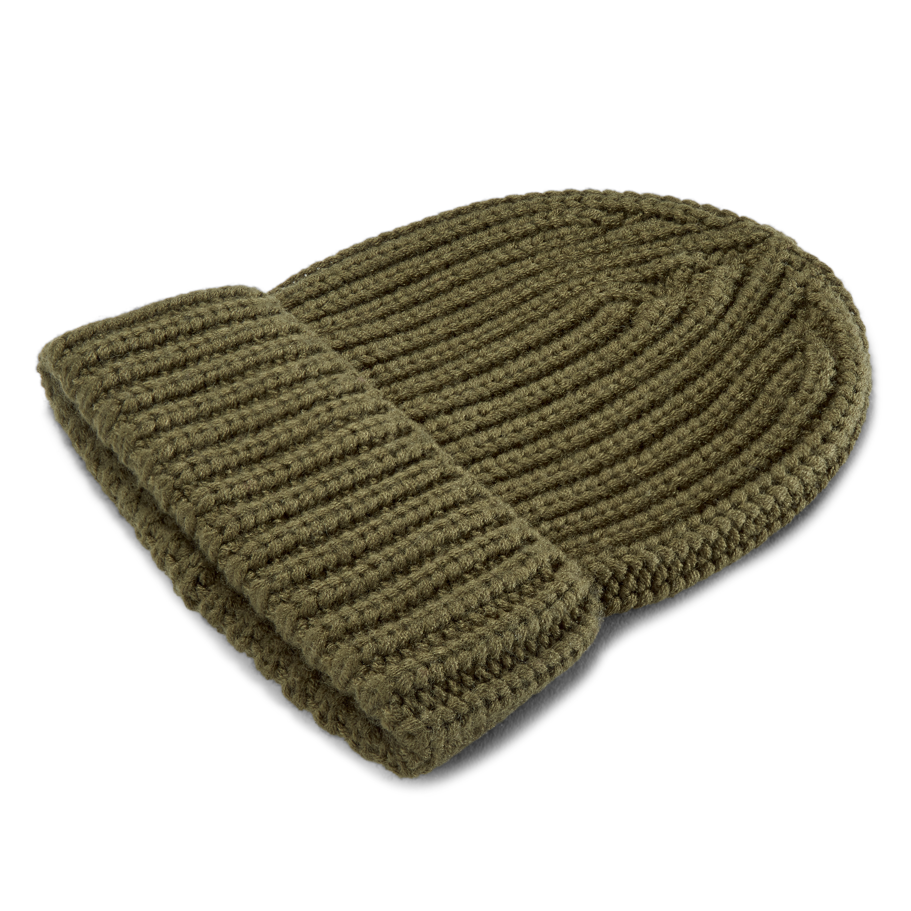 Fee Olivgrünes Grobstrick Beanie Montagna - 8