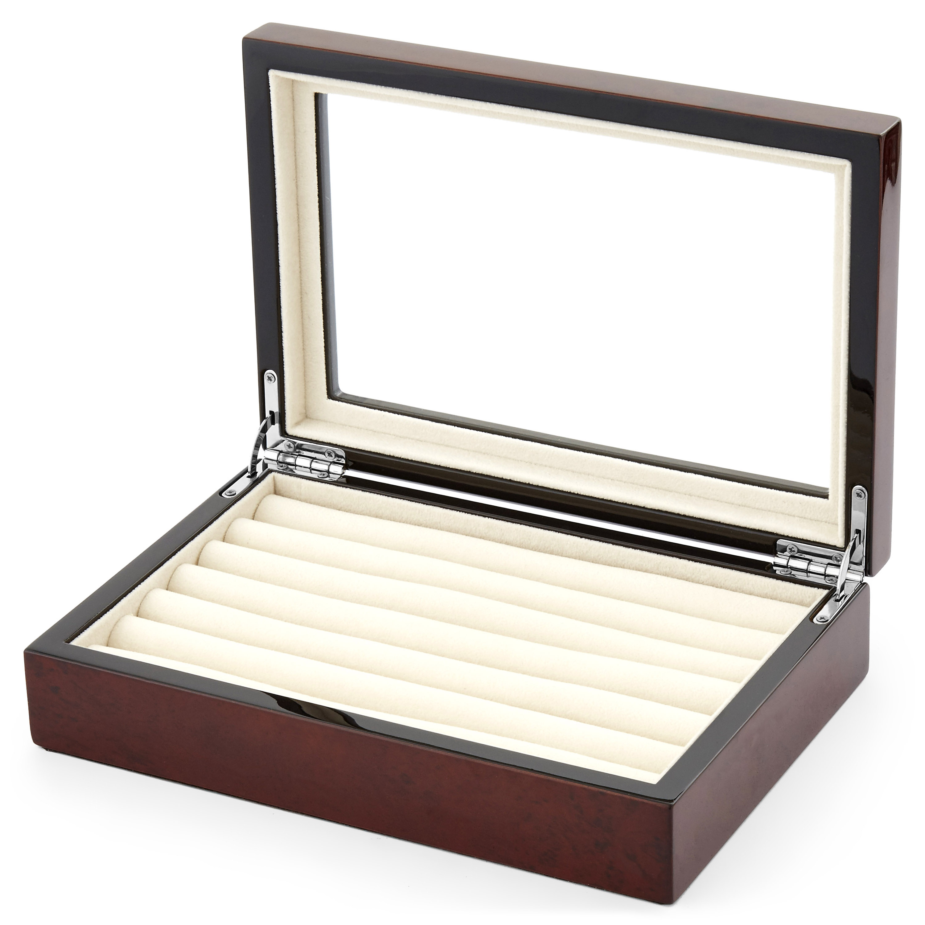 Elegant Mansjettknappetui av Mørk Furu - 2