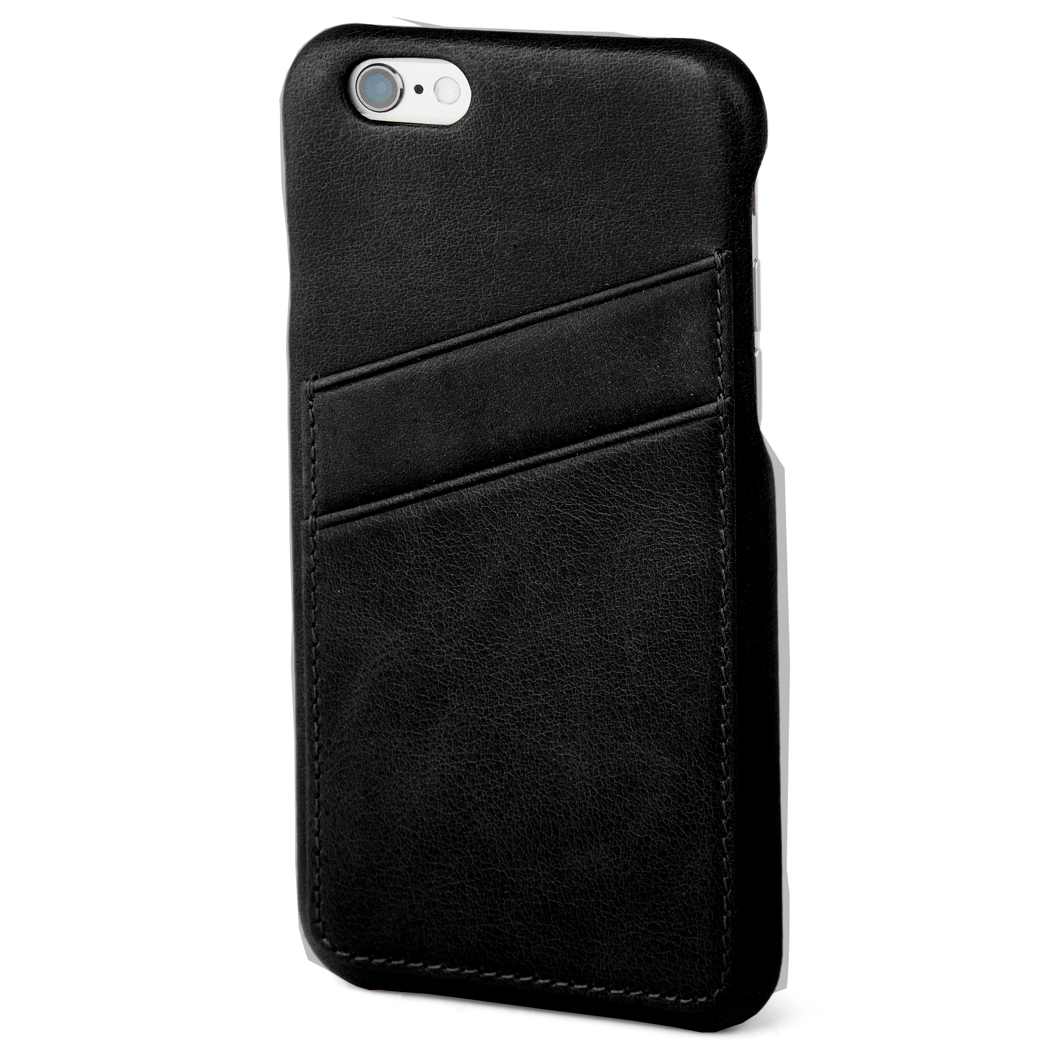 iPhone 7 musta nahkakotelo - 1