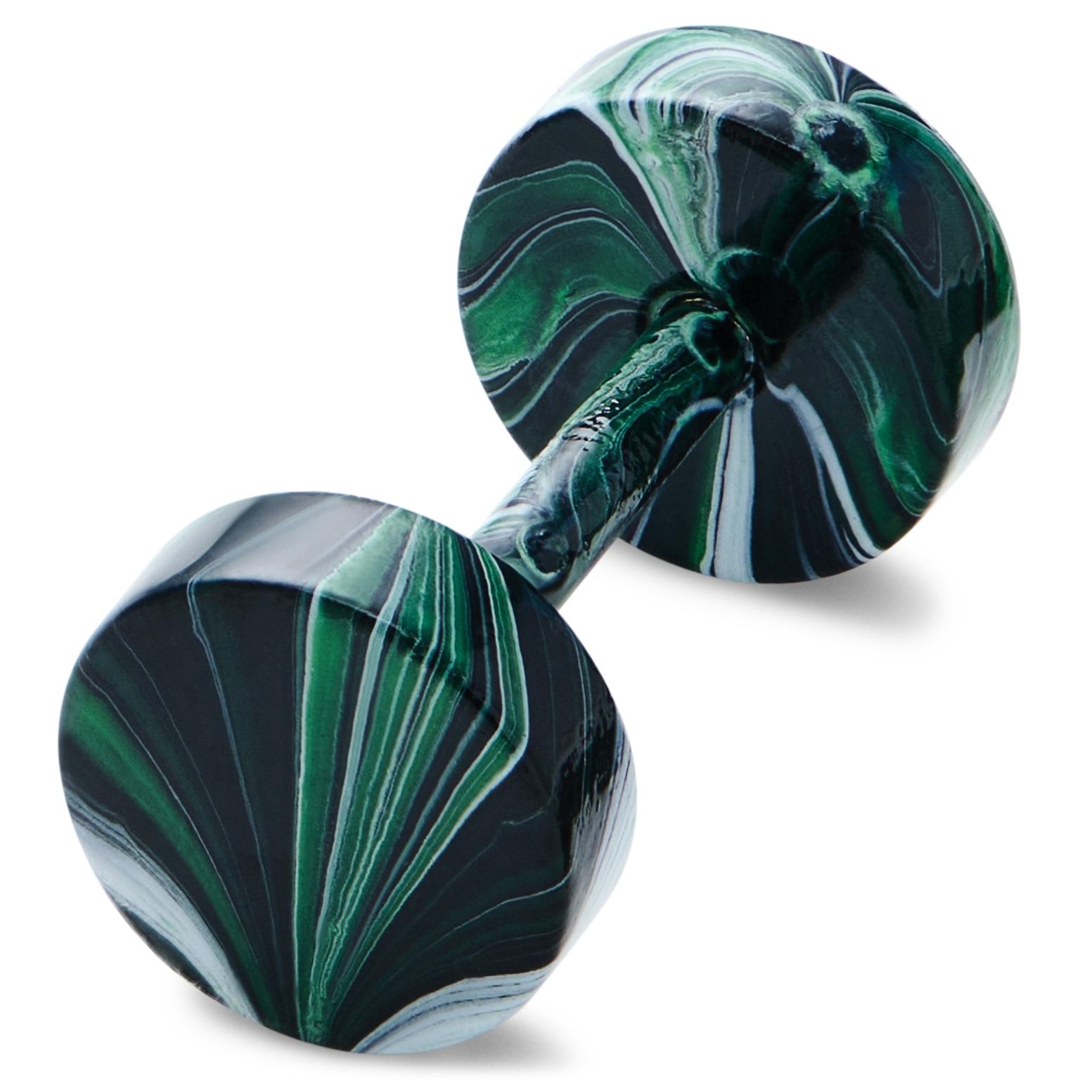 Satago | 6 mm Black & Green Stainless Steel Faux Plug Stud Earring Satago | 6 mm Black & Green Stainless Steel Faux Plug Stud Earring