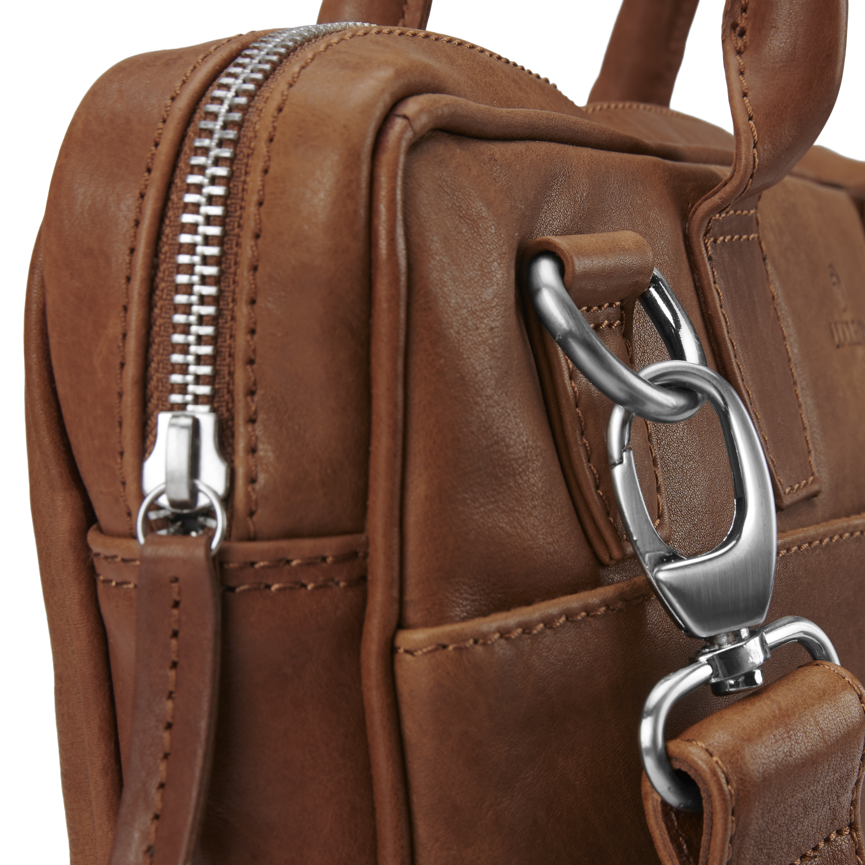 Cambodia Slim 13" Executive Ljusbrun Läderväska - 9