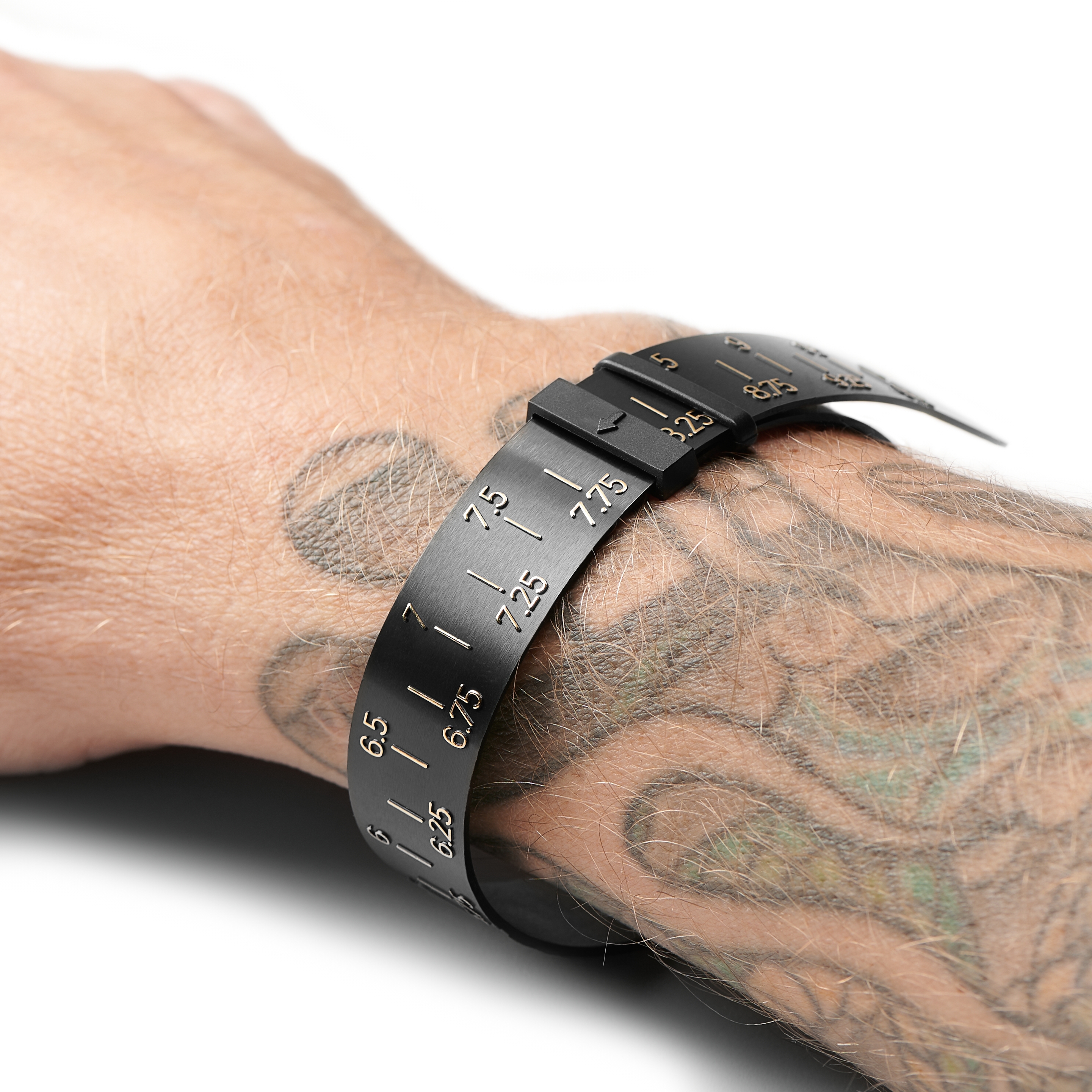 Schwarzer Armband Sizer Gürtel - US Handgelenksgrößen - 3