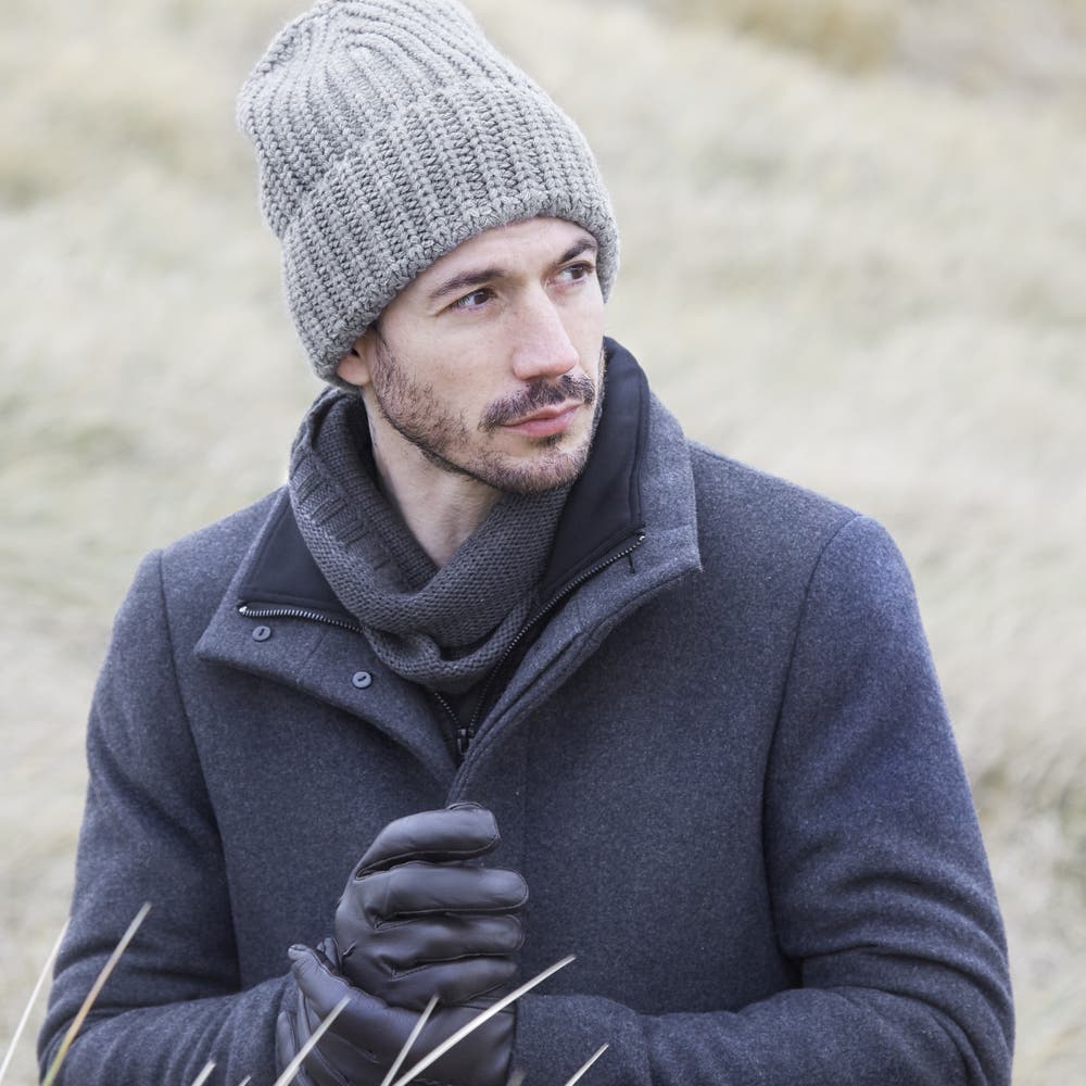 hover: Montagna | Camouflage Gray Chunky Knitted Rib Beanie hover: Montagna | Camouflage Gray Chunky Knitted Rib Beanie