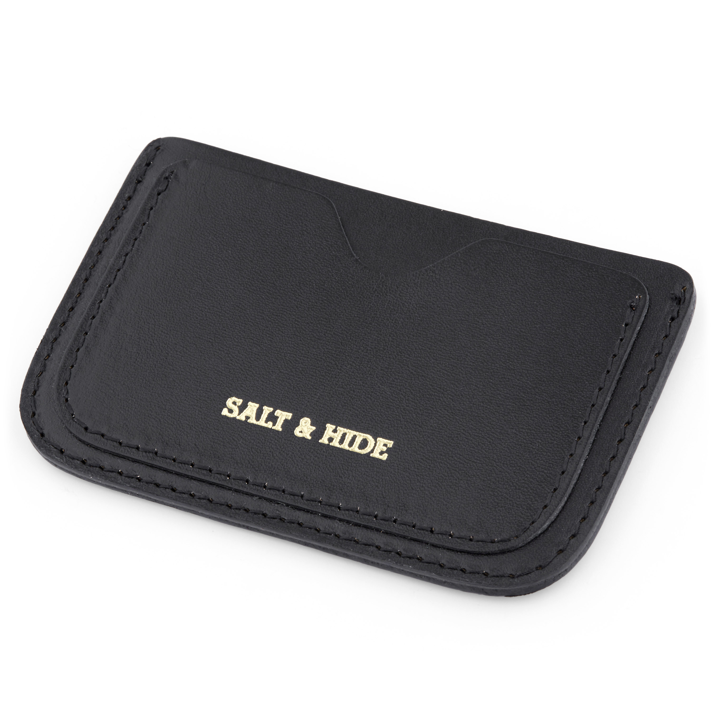 Tarjetero de piel Fergus negro - 4