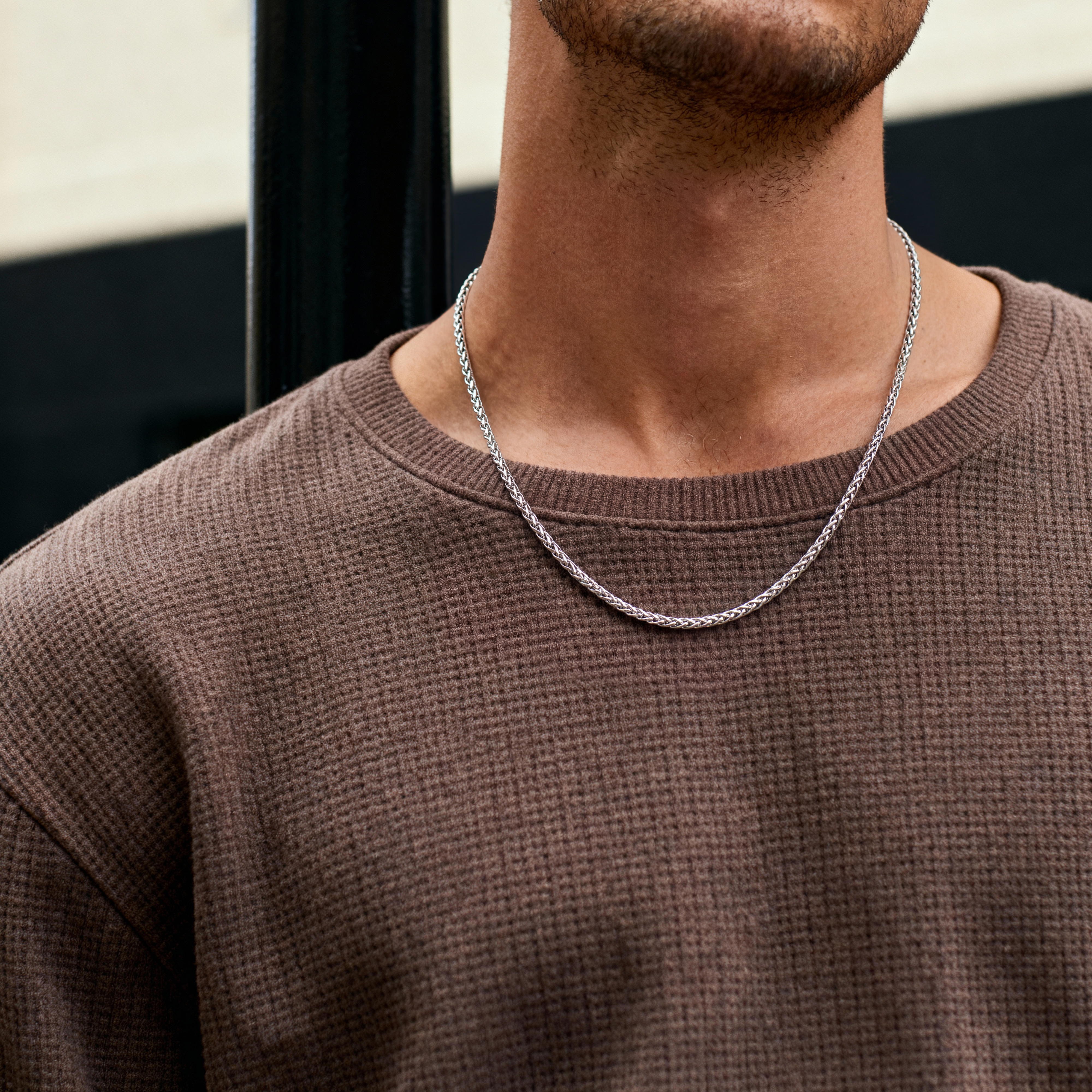 Essentials | 5 mm hõbedatooni nisuketist kaelakee - 2