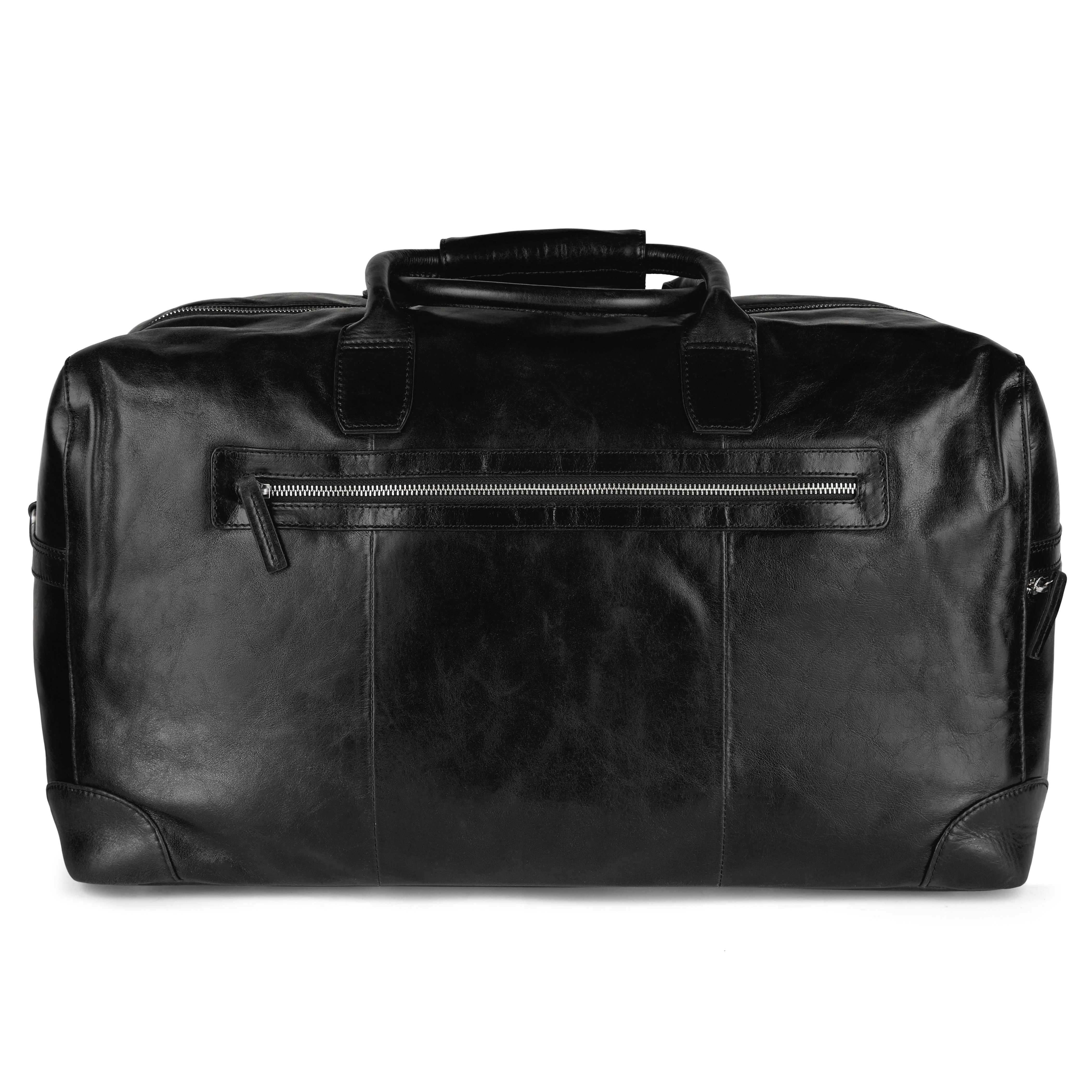 Sac weekend en cuir noir Jasper  - 3