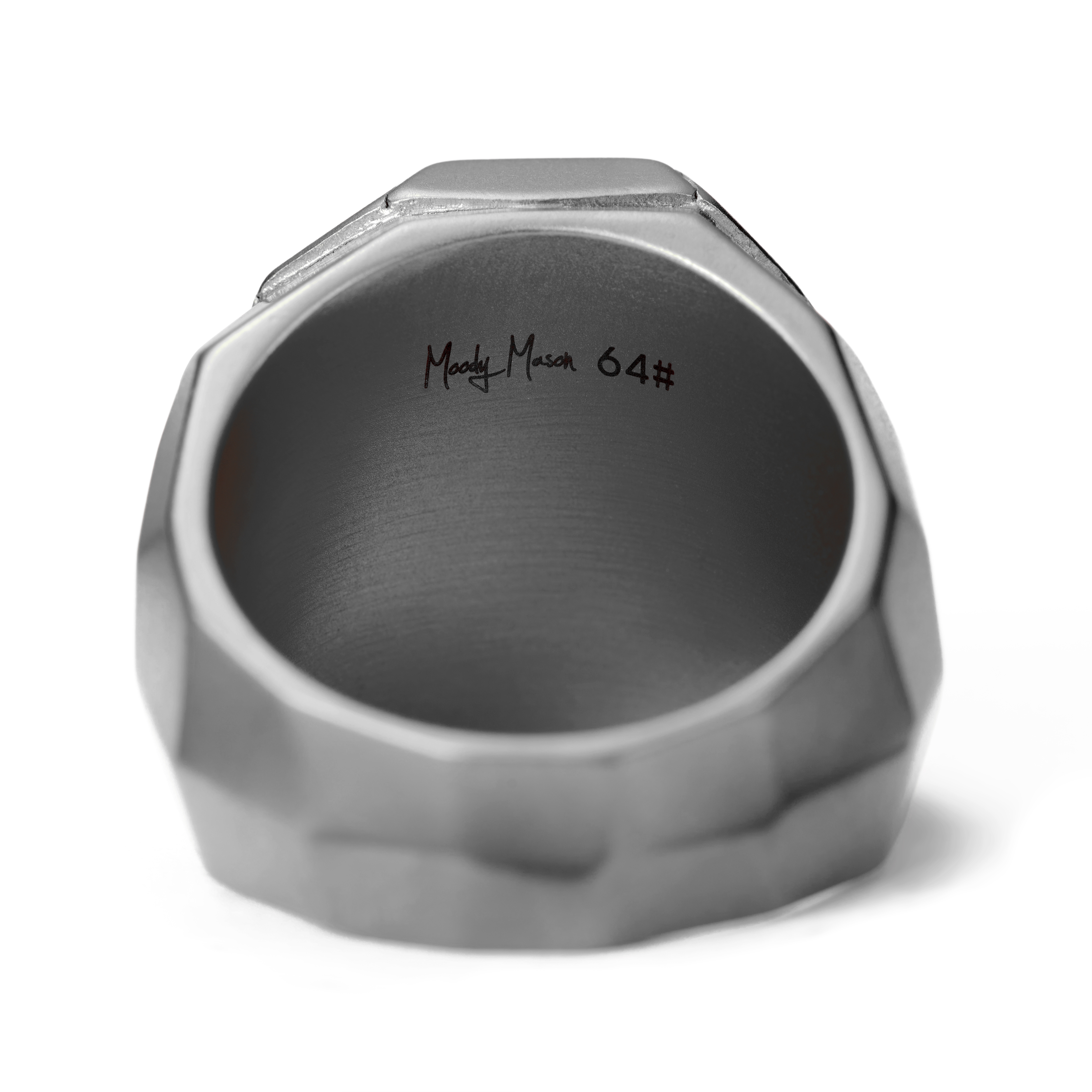 Jax Black Stone & Stainless Steel Signet Ring - 3