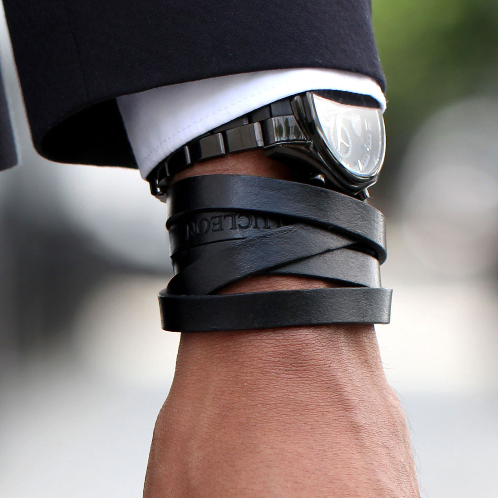 Zwarte Wikkelarmband - 5