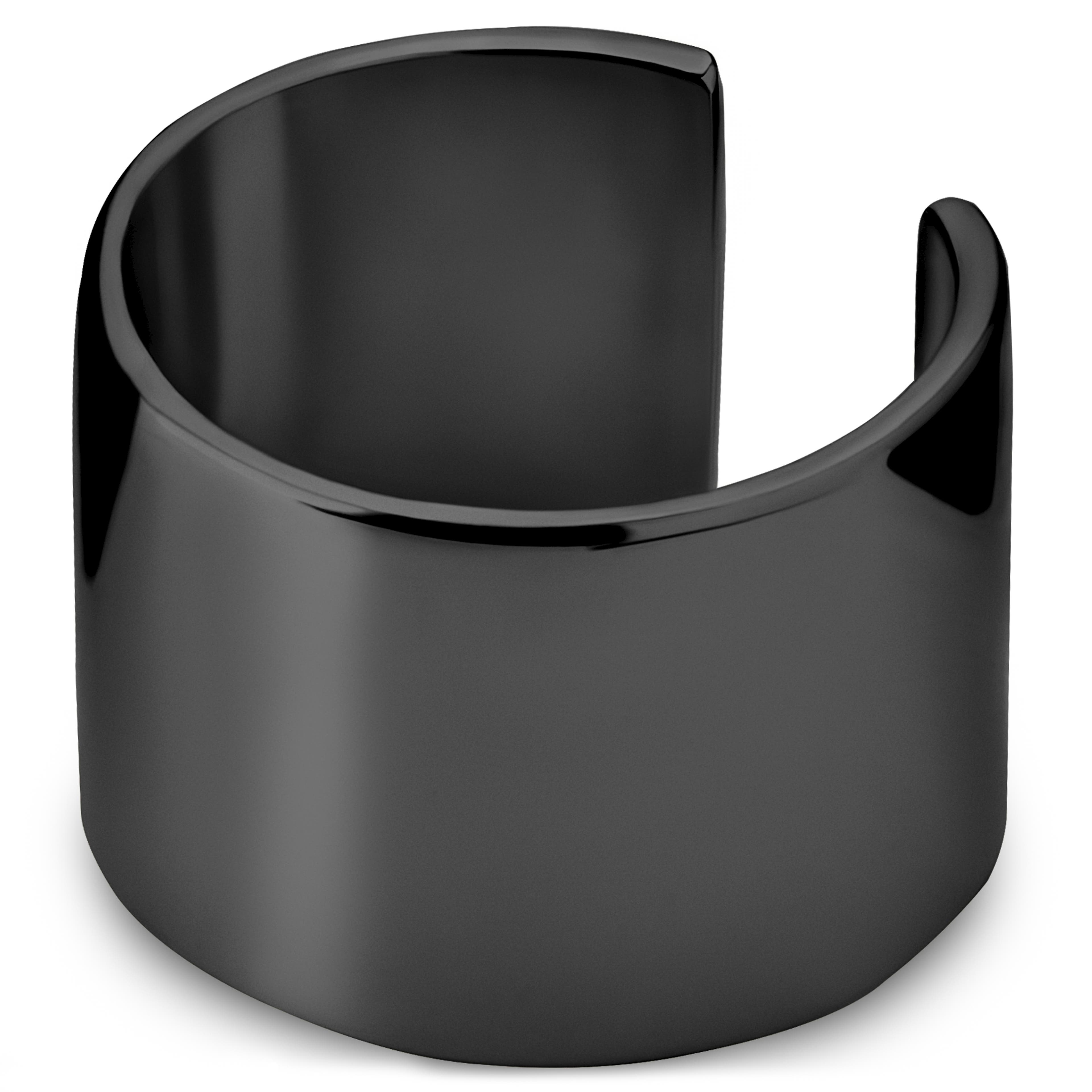 Helix | Zwarte Ear Cuff van 10 mm