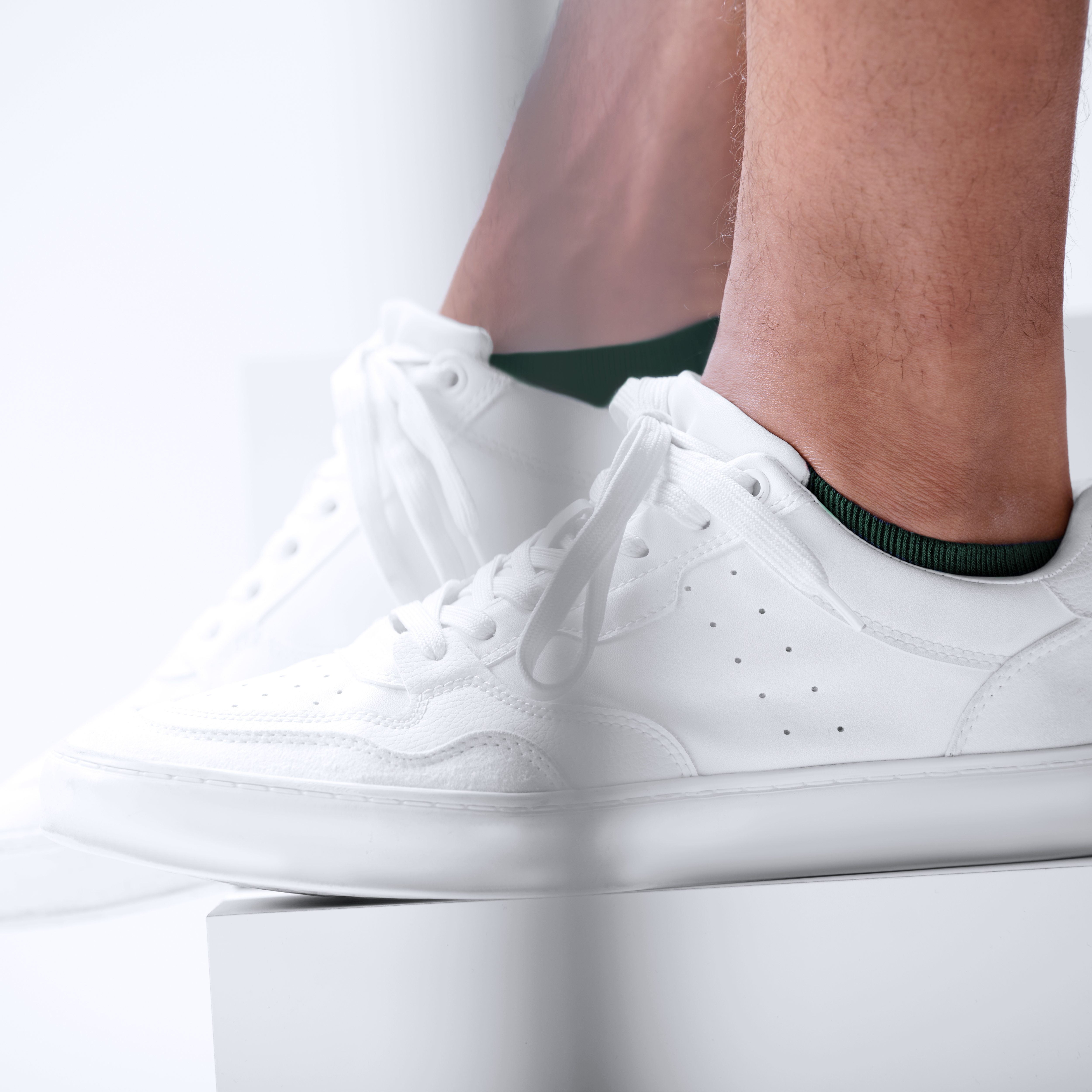 FreeFeel | Olīvzaļas bambusa auduma zeķes garumā līdz potītēm - 7