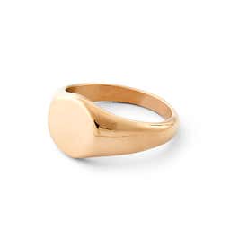 Rose Gold-Tone Round Signet Ring
