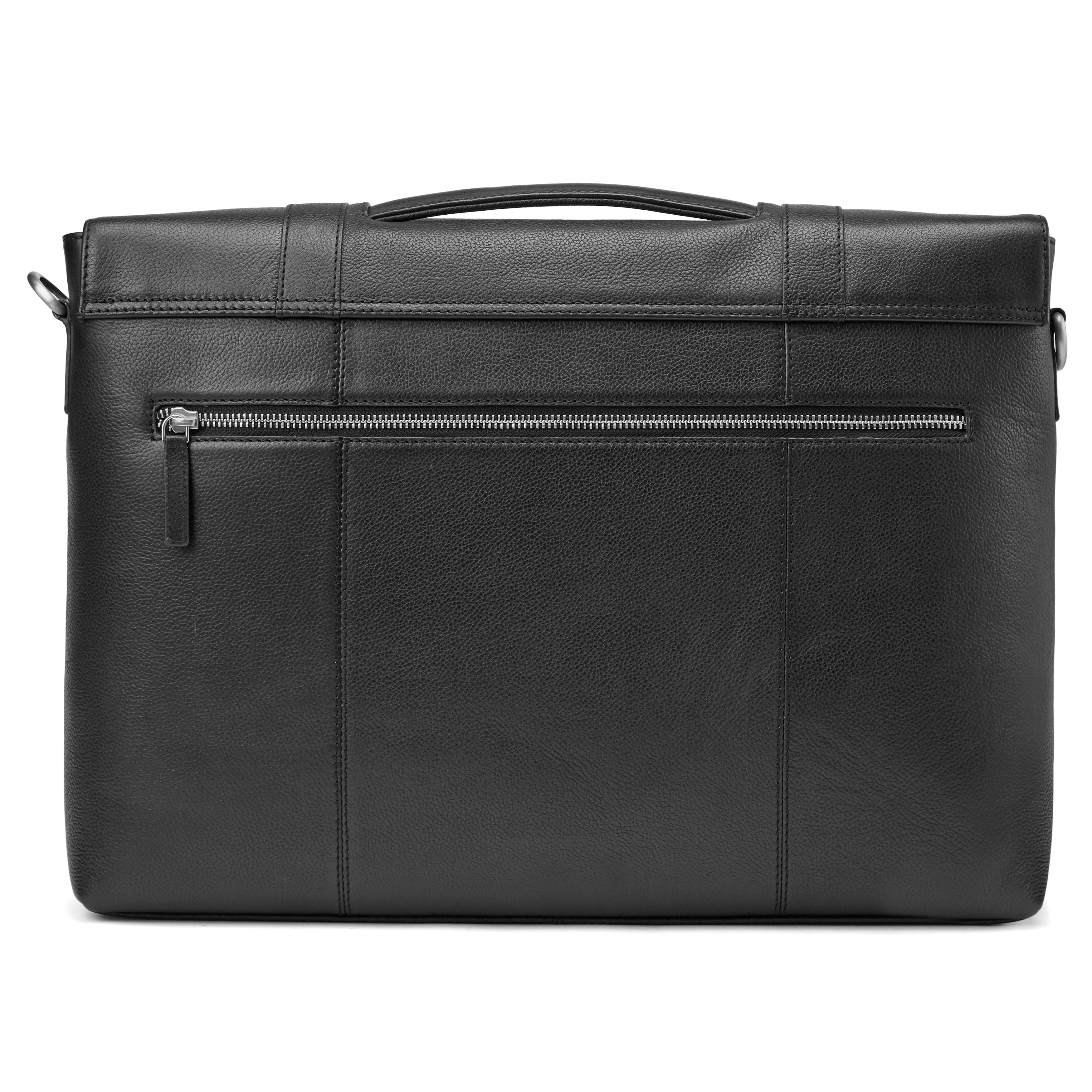 Sac messager en cuir noir Sam - 4