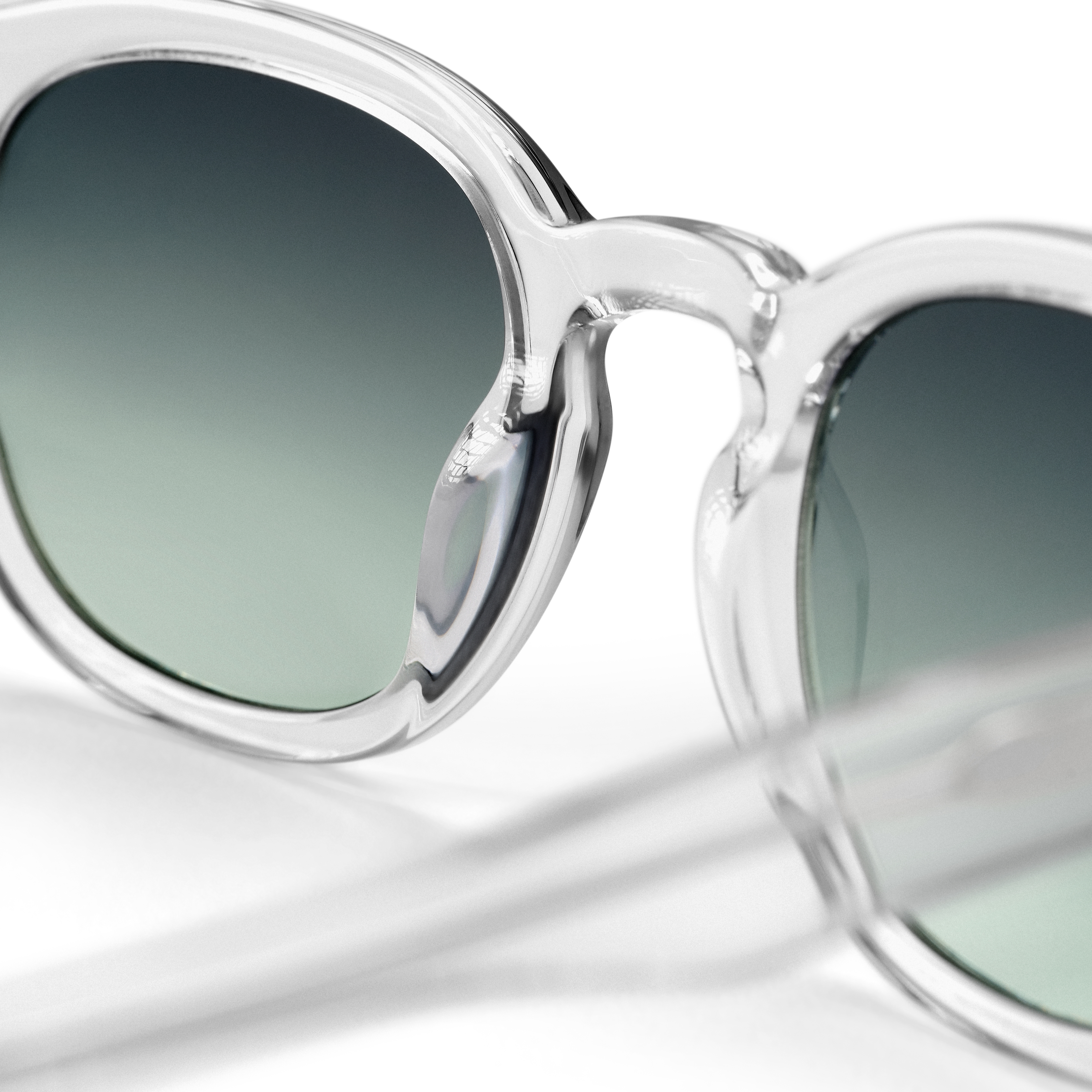 Square Green Horn-Rimmed Bille Sunglasses - 4