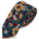 Retro Blaue Florale Krawatte Retro Blaue Florale Krawatte